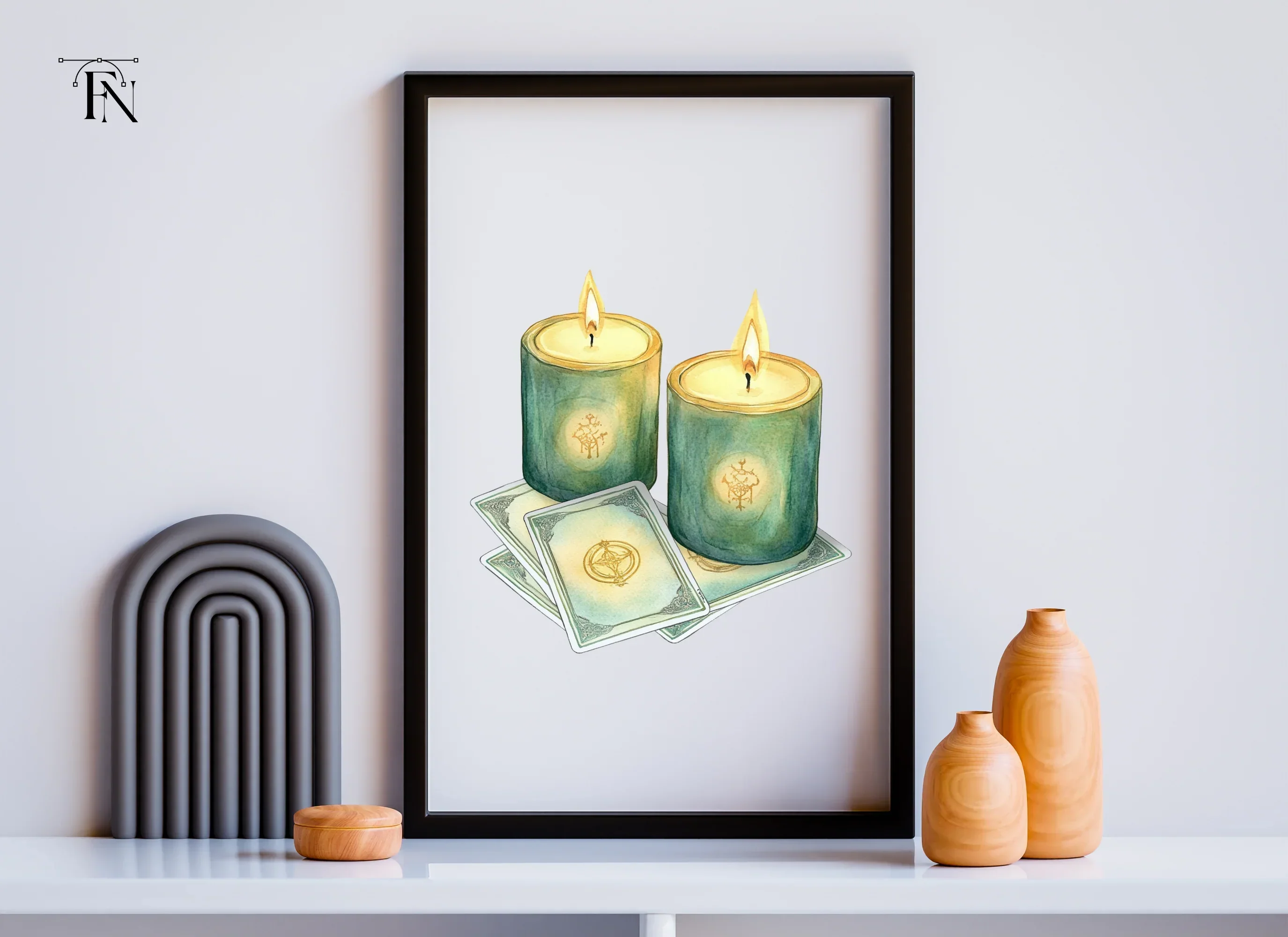 Mystical Candles Tarot Cards Clipart Bundle - Image 6
