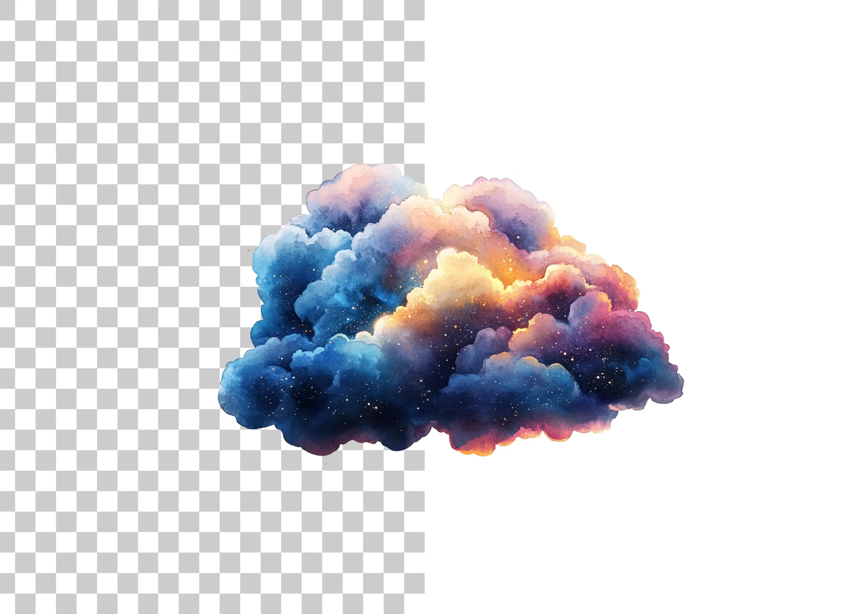 Mystical Cloud Illustration Clipart Bundle - Image 2