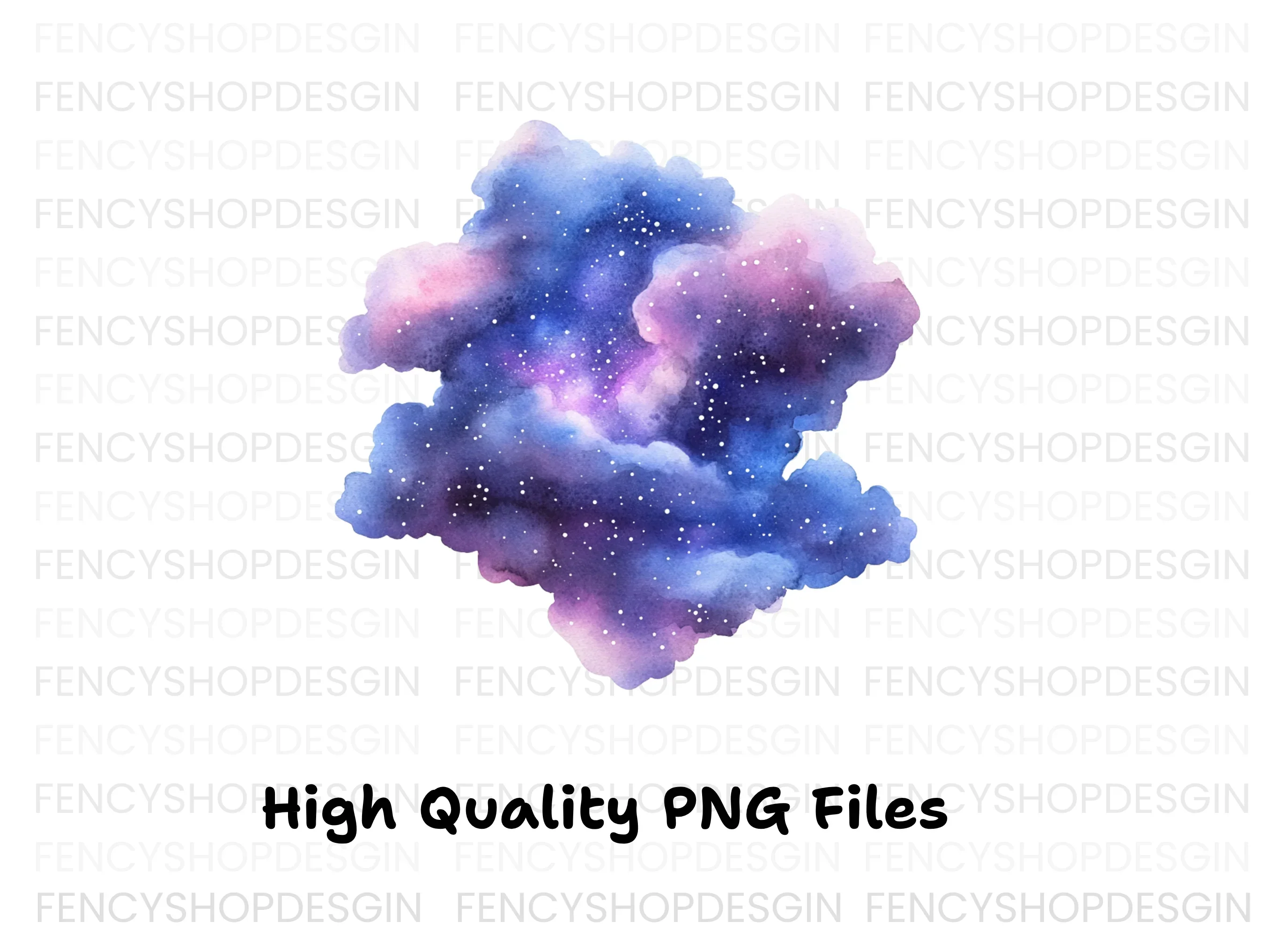 Mystical Galaxy Cloud Clipart Bundle - Image 2