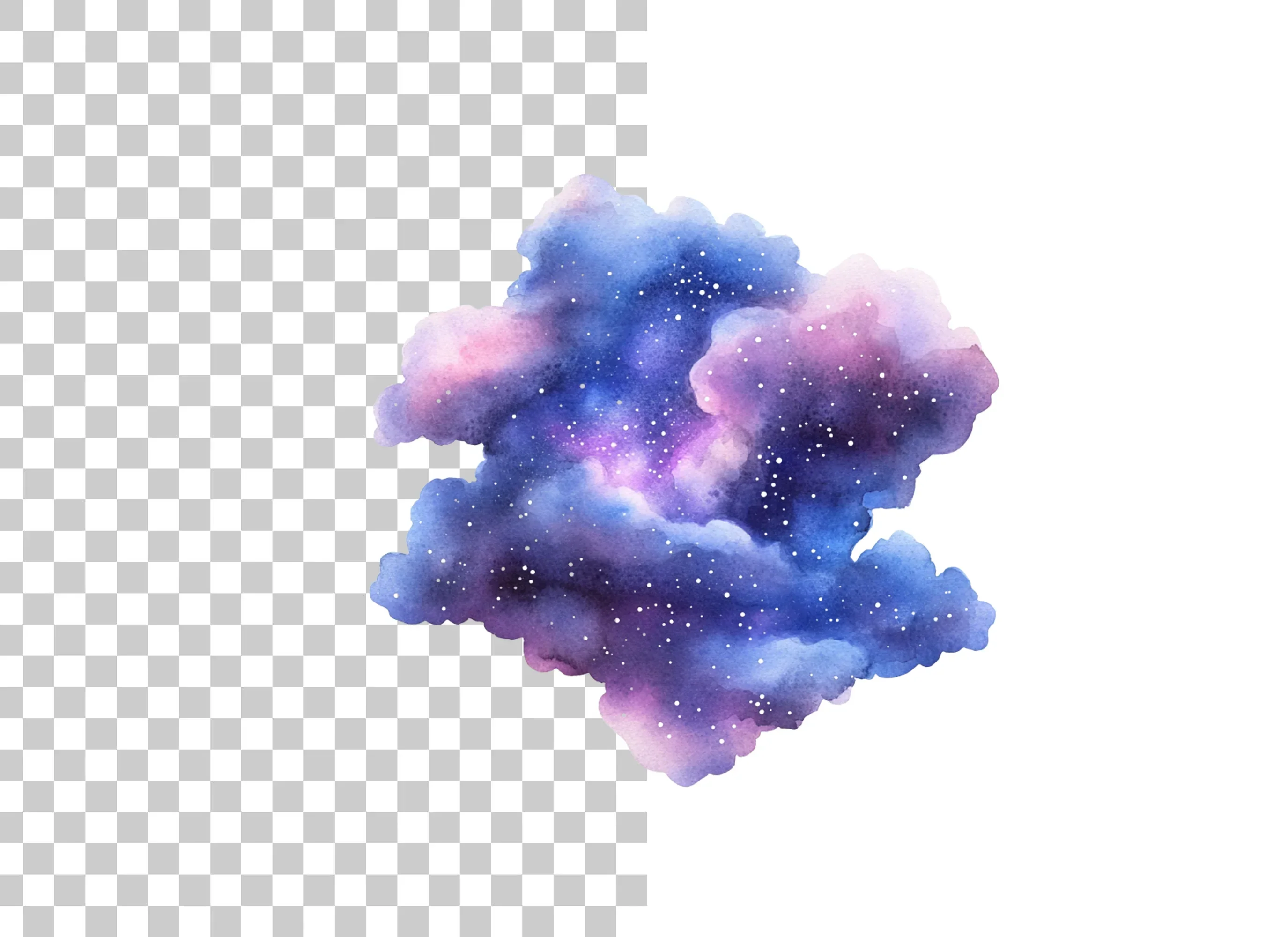 Mystical Galaxy Cloud Clipart Bundle - Image 3