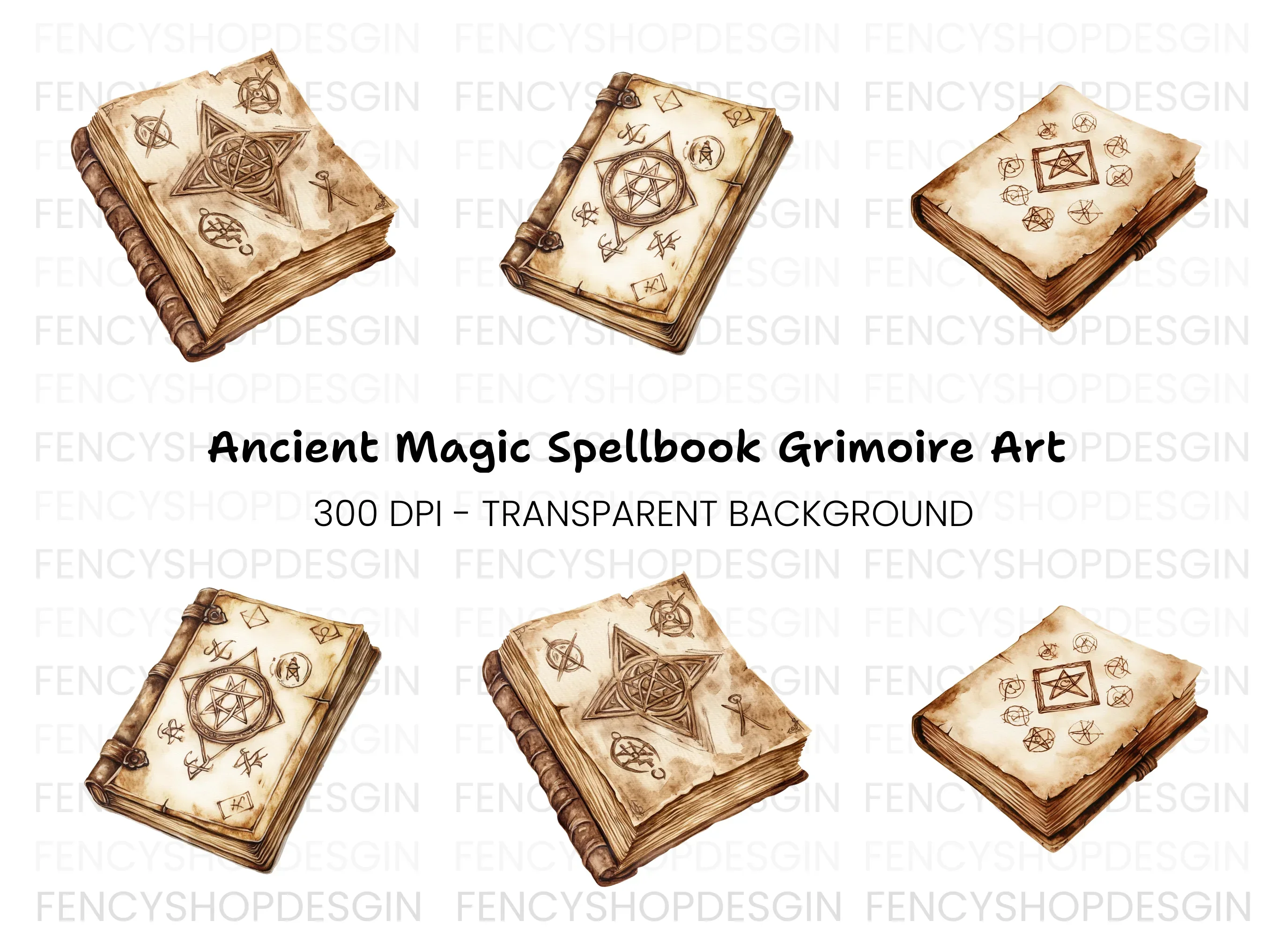 Mystical Grimoire Clipart Bundle