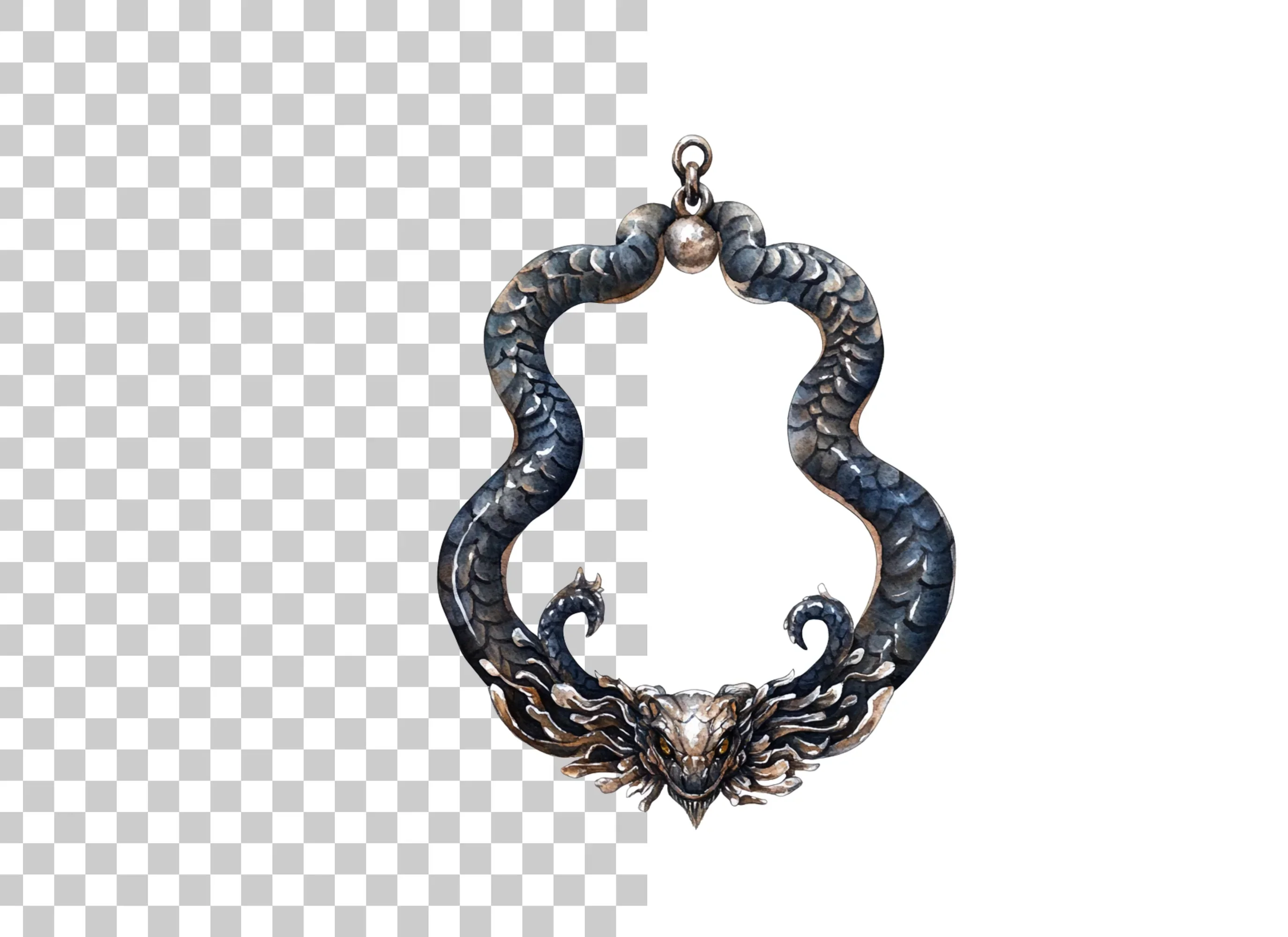 Mystical Serpent Amulet Clipart Bundle - Image 2