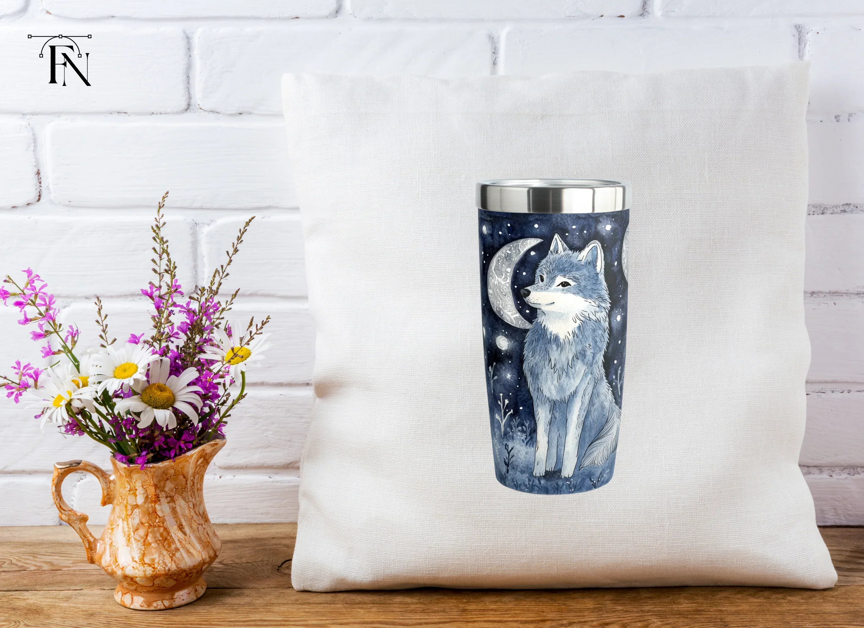 Mystical Wolf Moon Tumbler Clipart Bundle - Image 5