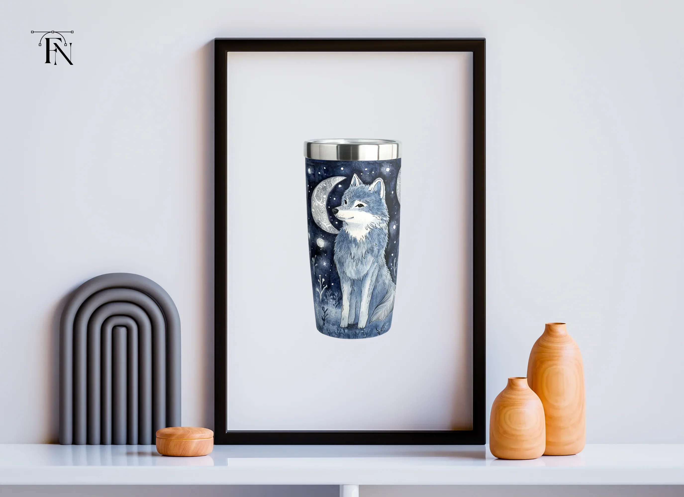Mystical Wolf Moon Tumbler Clipart Bundle - Image 6