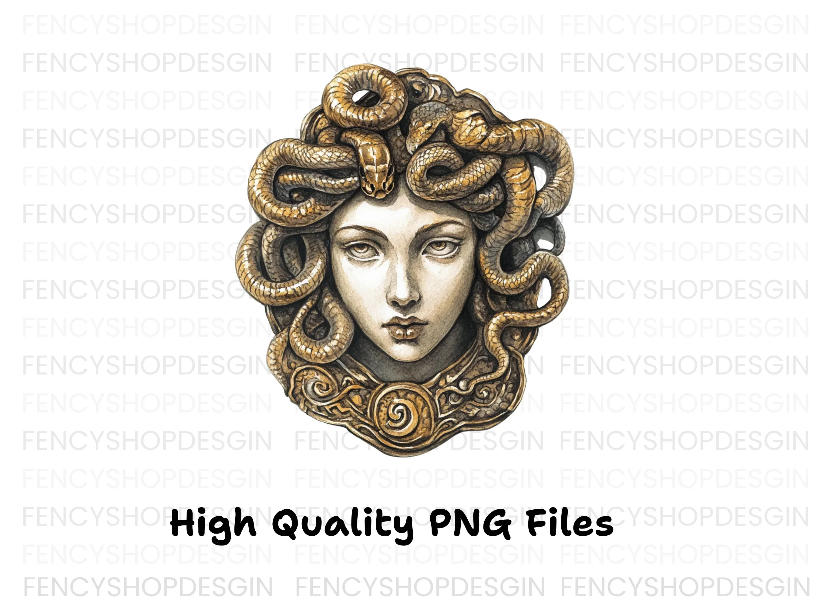Mythical Medusa Head Clipart Bundle - Image 3