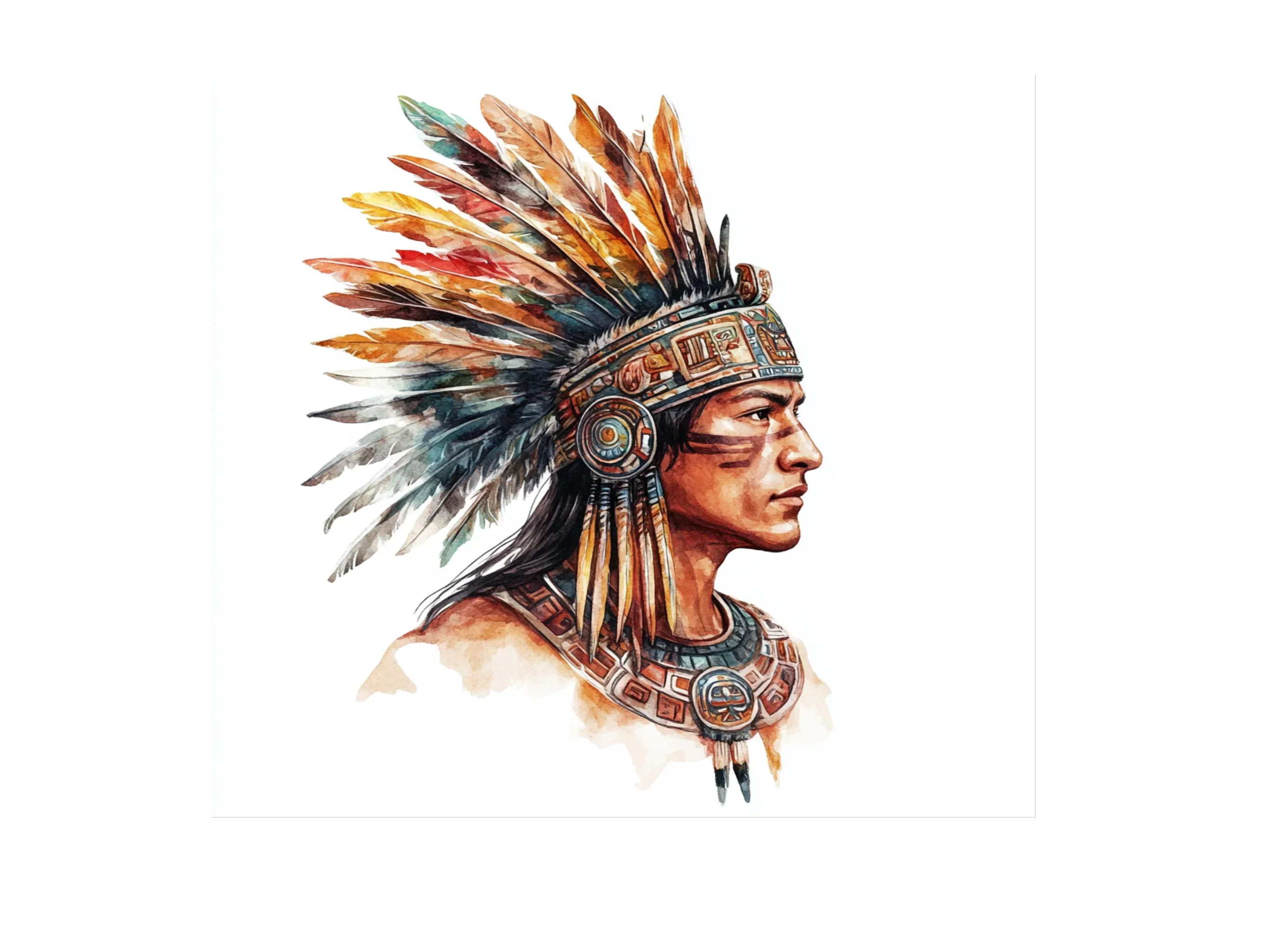 Native American Feather Headdress Clipart Bundle - Image 3