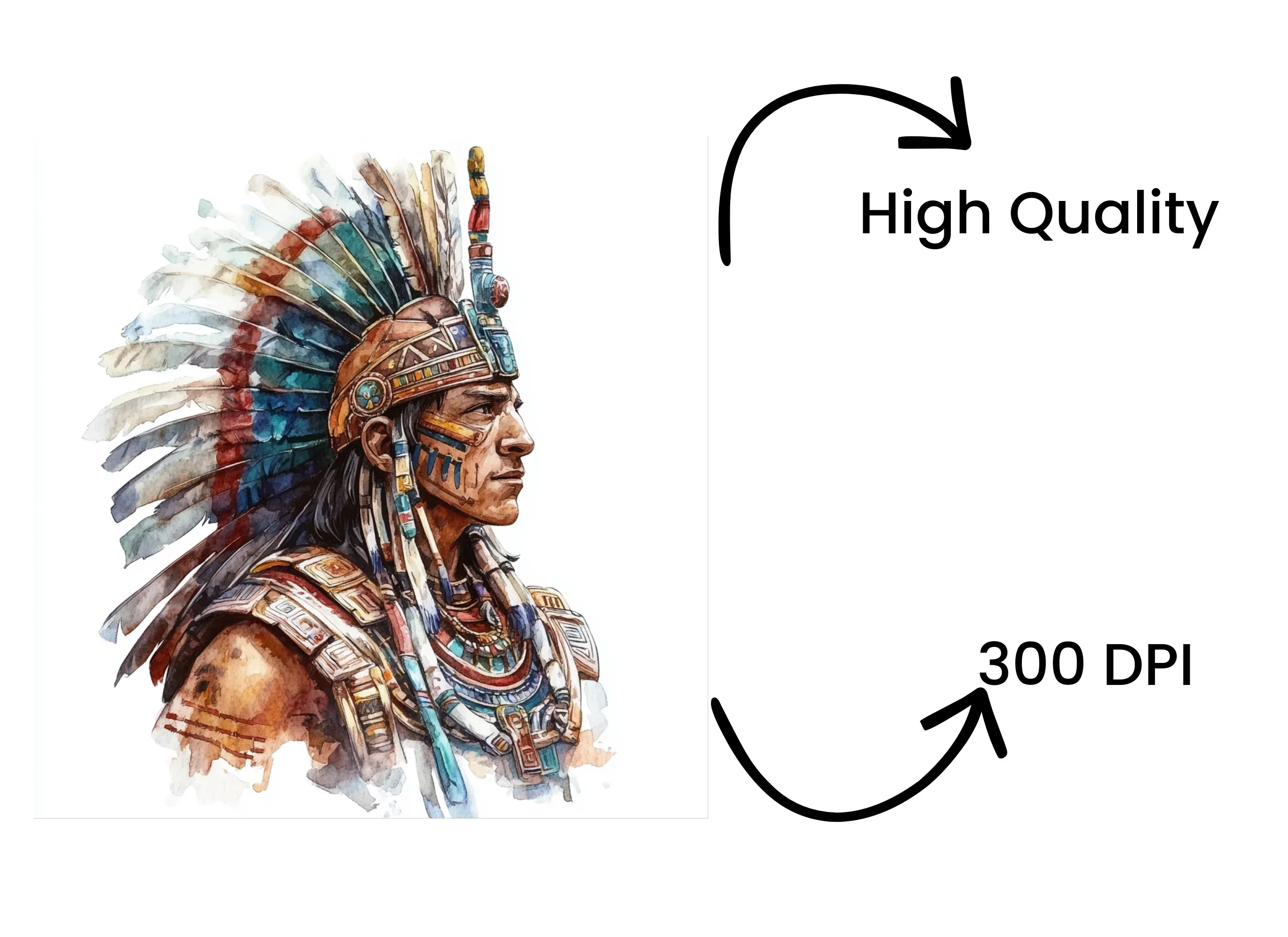 Native American Feather Headdress Clipart Bundle - Image 4