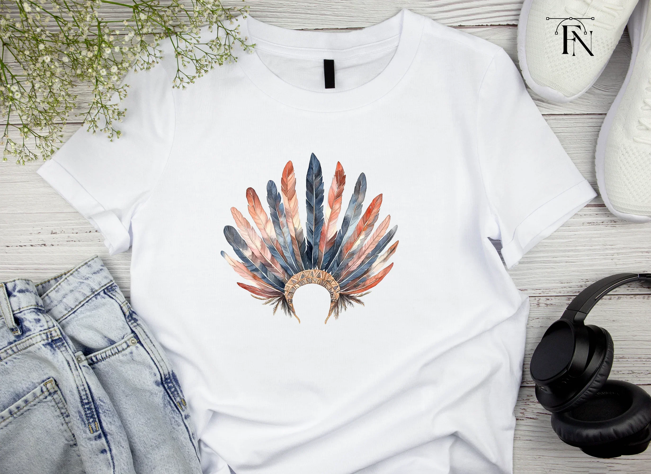 Native American Headdress Clipart Bundle - Image 6