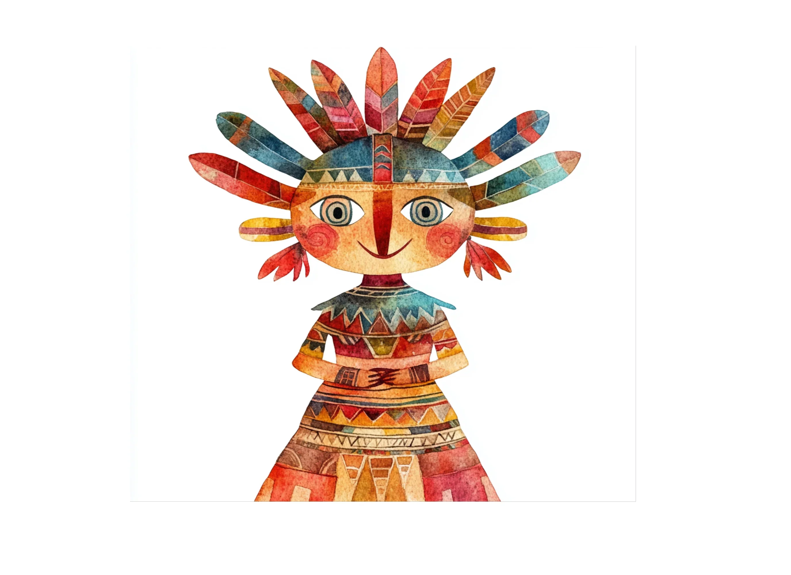 Native American Kids Clipart Bundle - Image 2