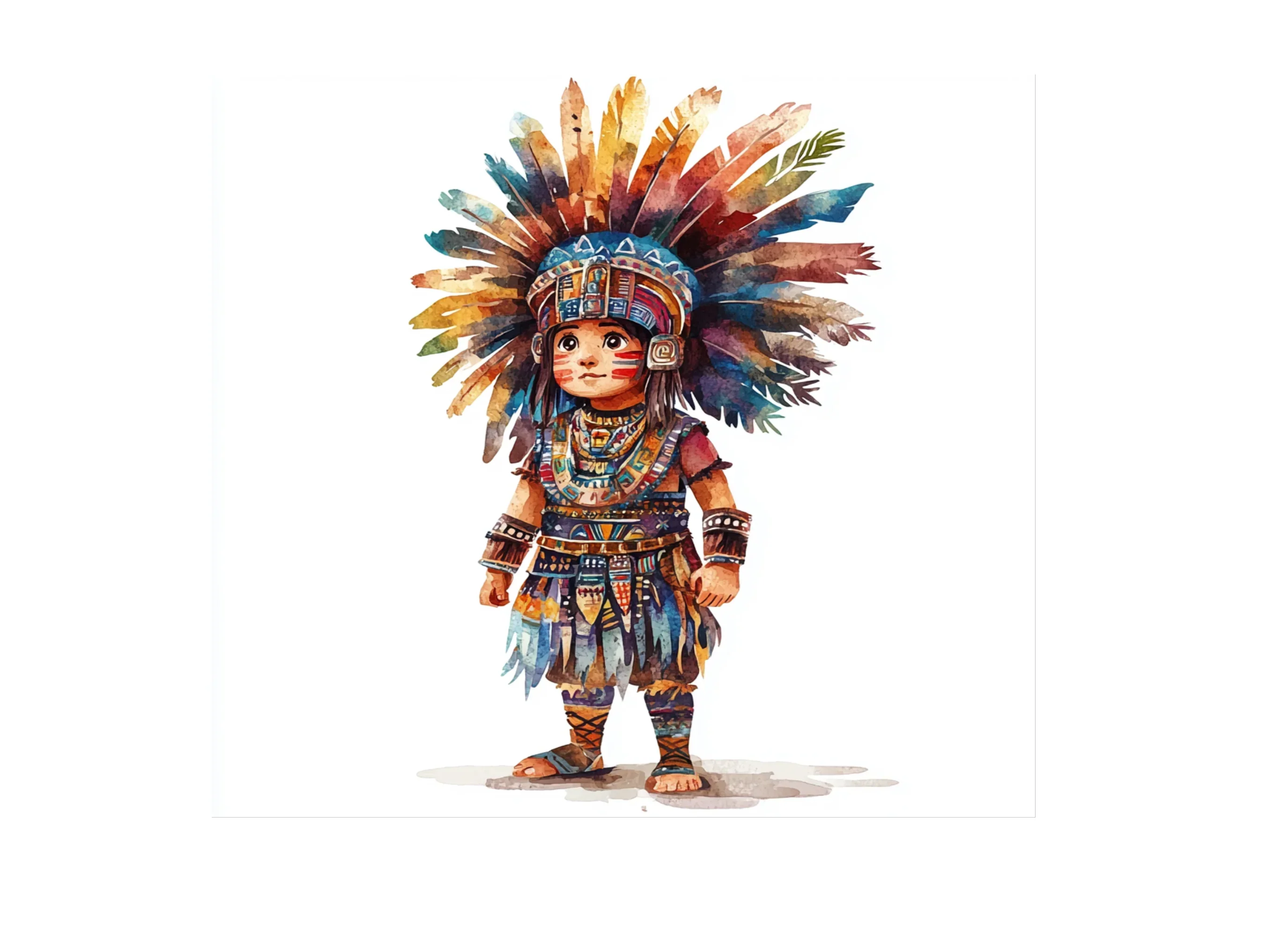 Native American Kids Clipart Bundle - Image 3