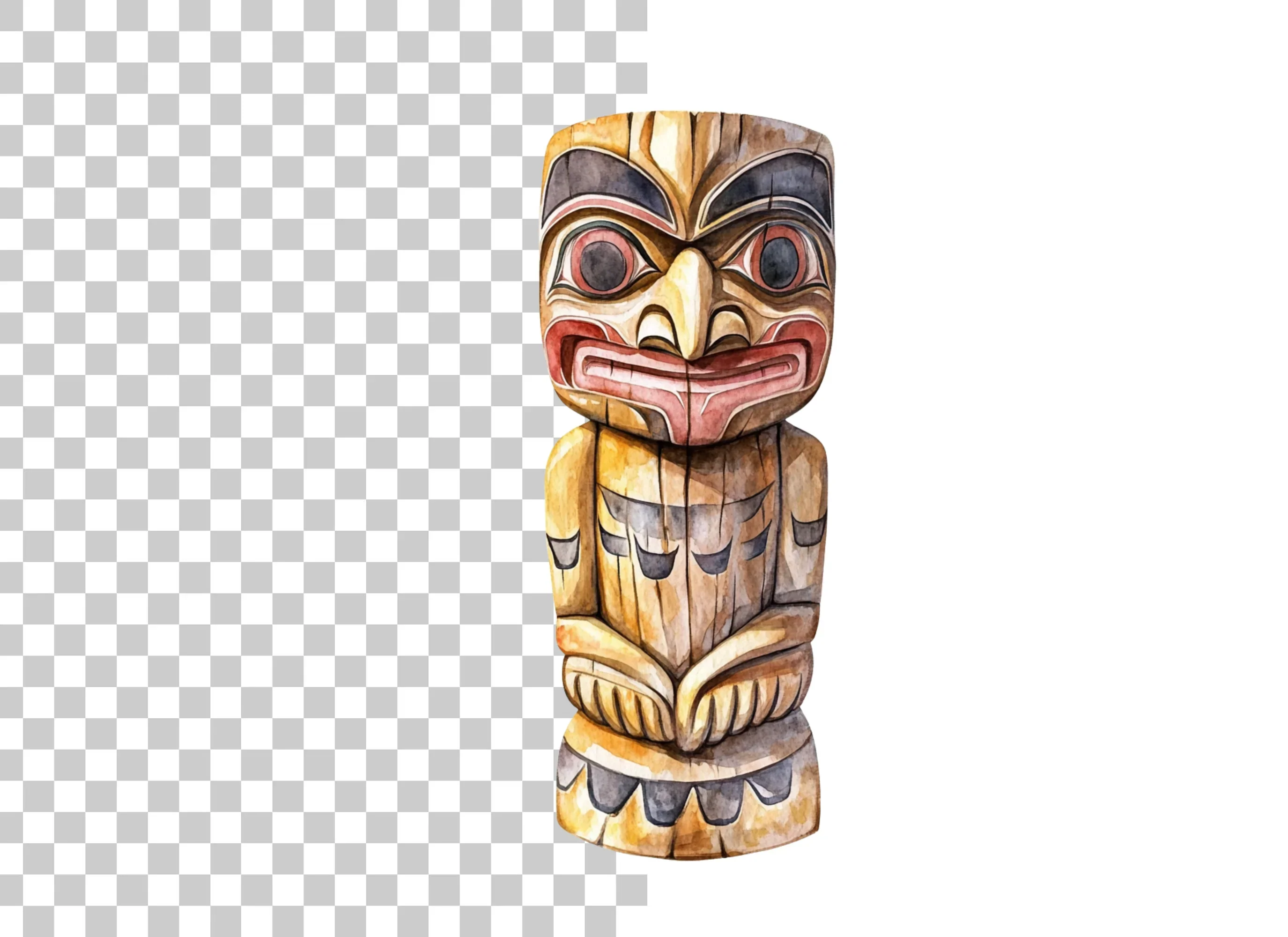 Native American Totem Pole Clipart Bundle - Image 2
