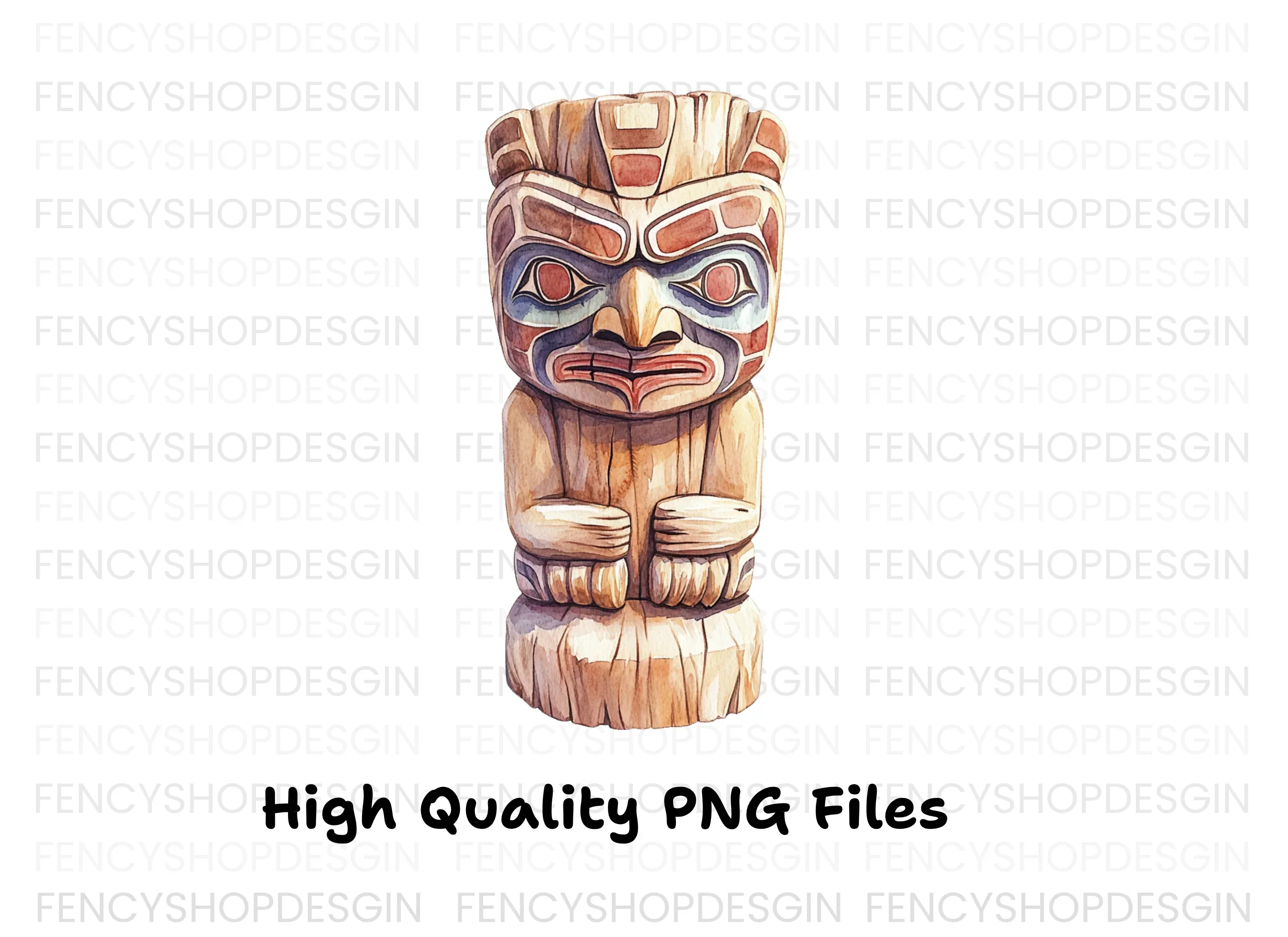 Native American Totem Pole Clipart Bundle - Image 3