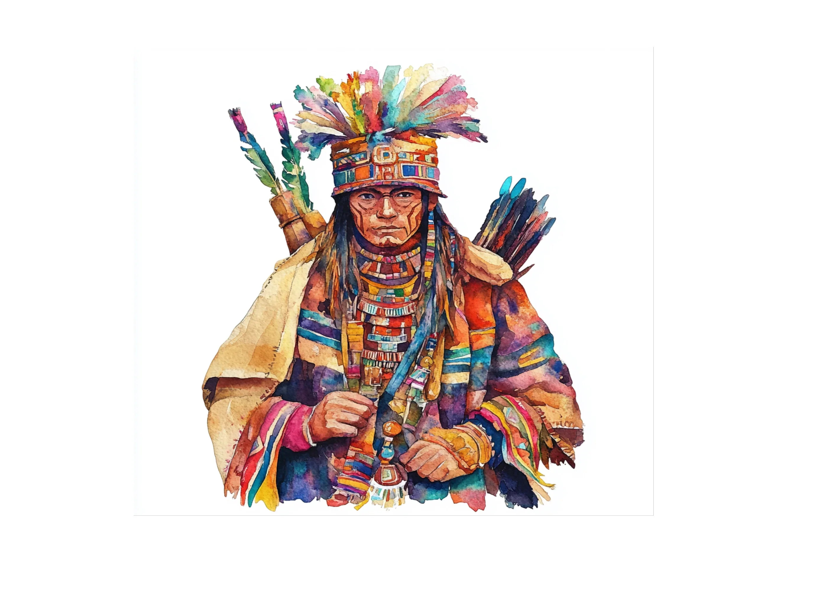 Native American Warrior Clipart Bundle - Image 3
