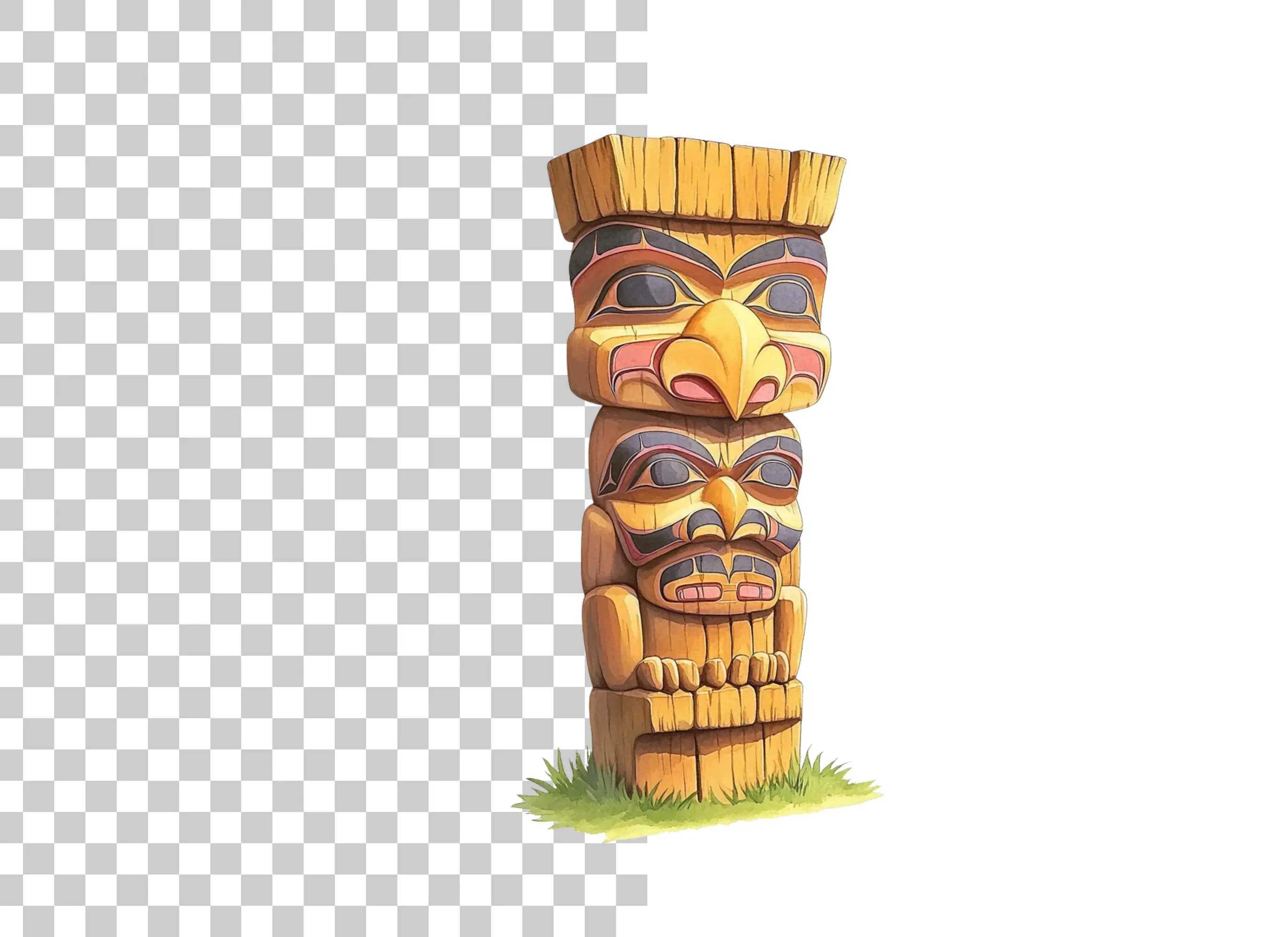 Native Totem Pole Clipart Bundle - Image 2