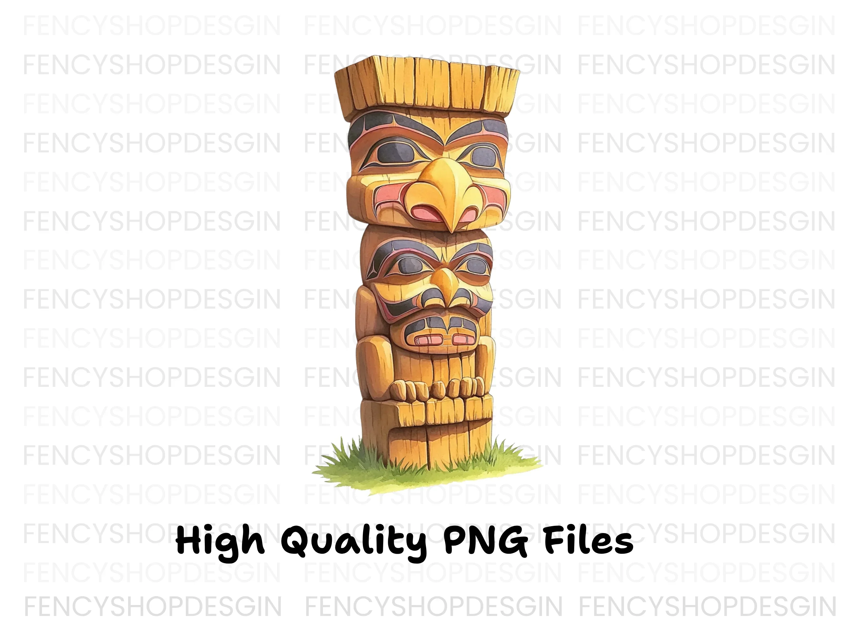 Native Totem Pole Clipart Bundle - Image 3