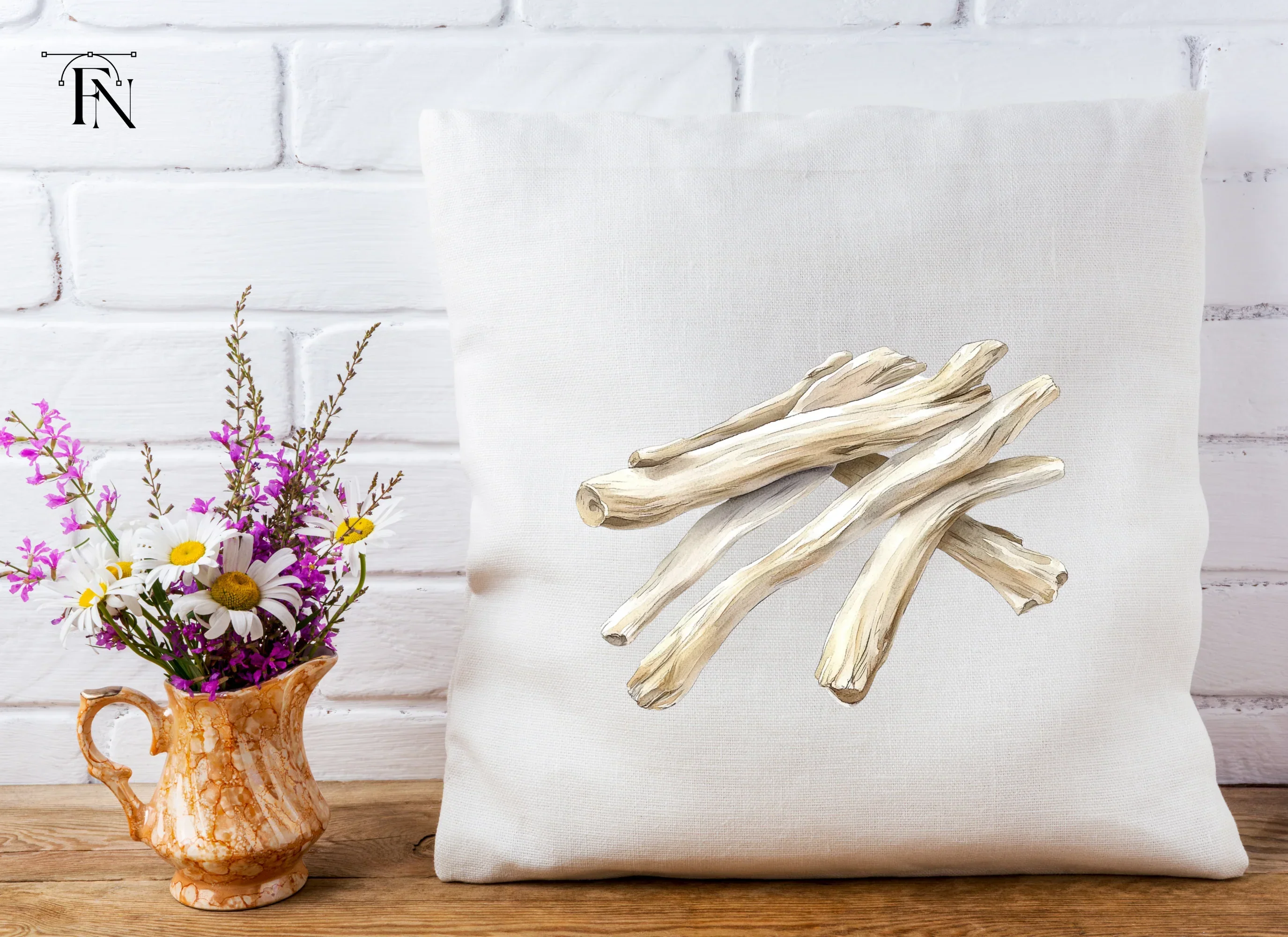 Natural Driftwood Stack Clipart Bundle - Image 5