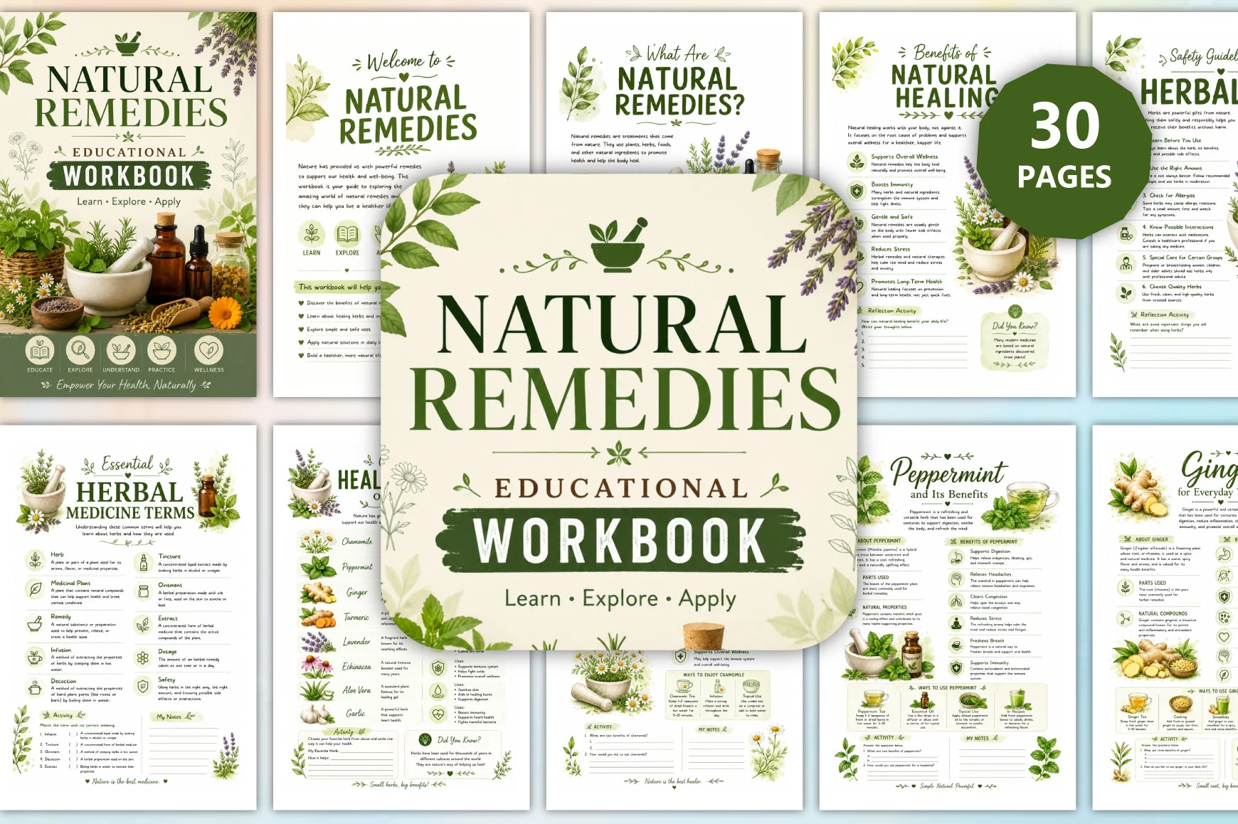Natural Remedies Educational Workbook