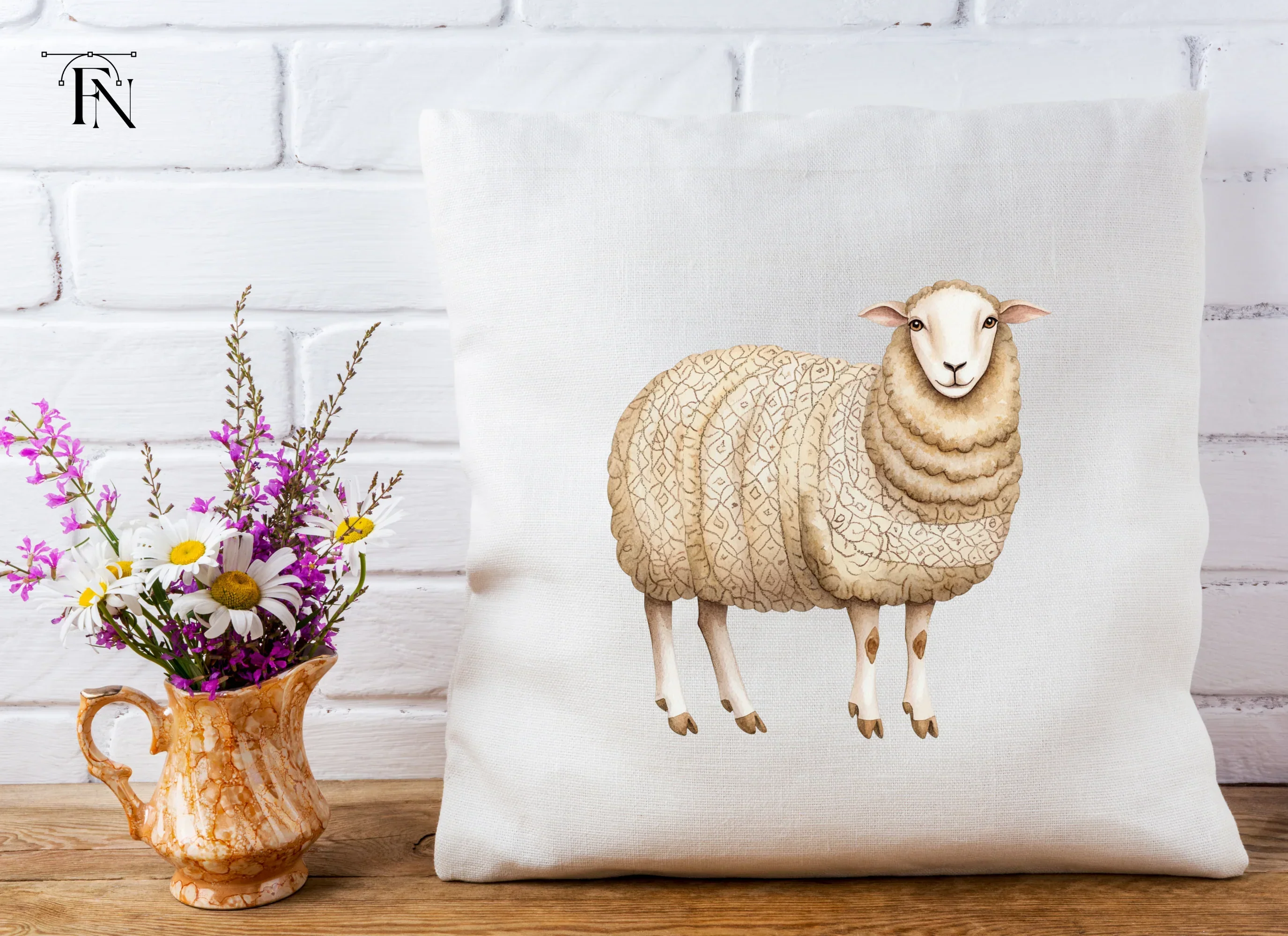 Natural Wool Sheep Clipart Bundle - Image 5