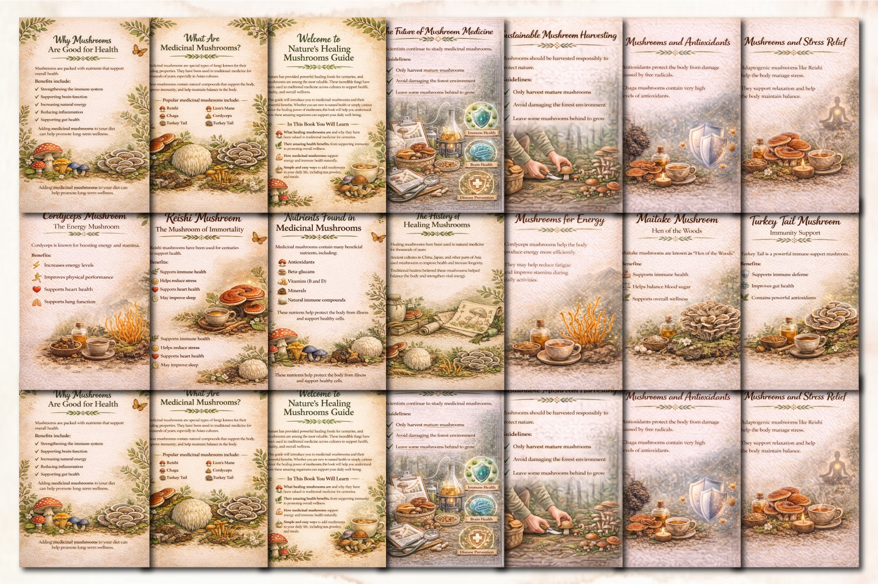 Nature Healing Mushrooms Guide Planner - Image 2