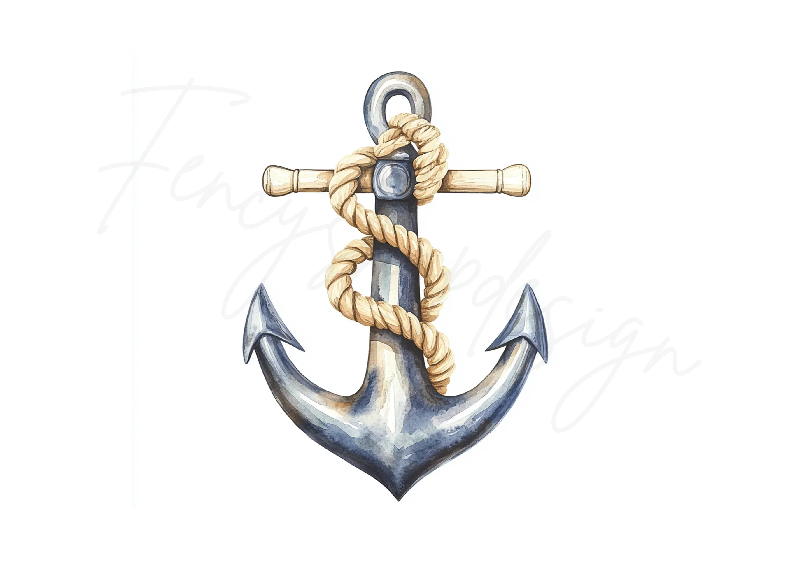 Nautical Anchor with Rope Clipart Bundle - Image 2
