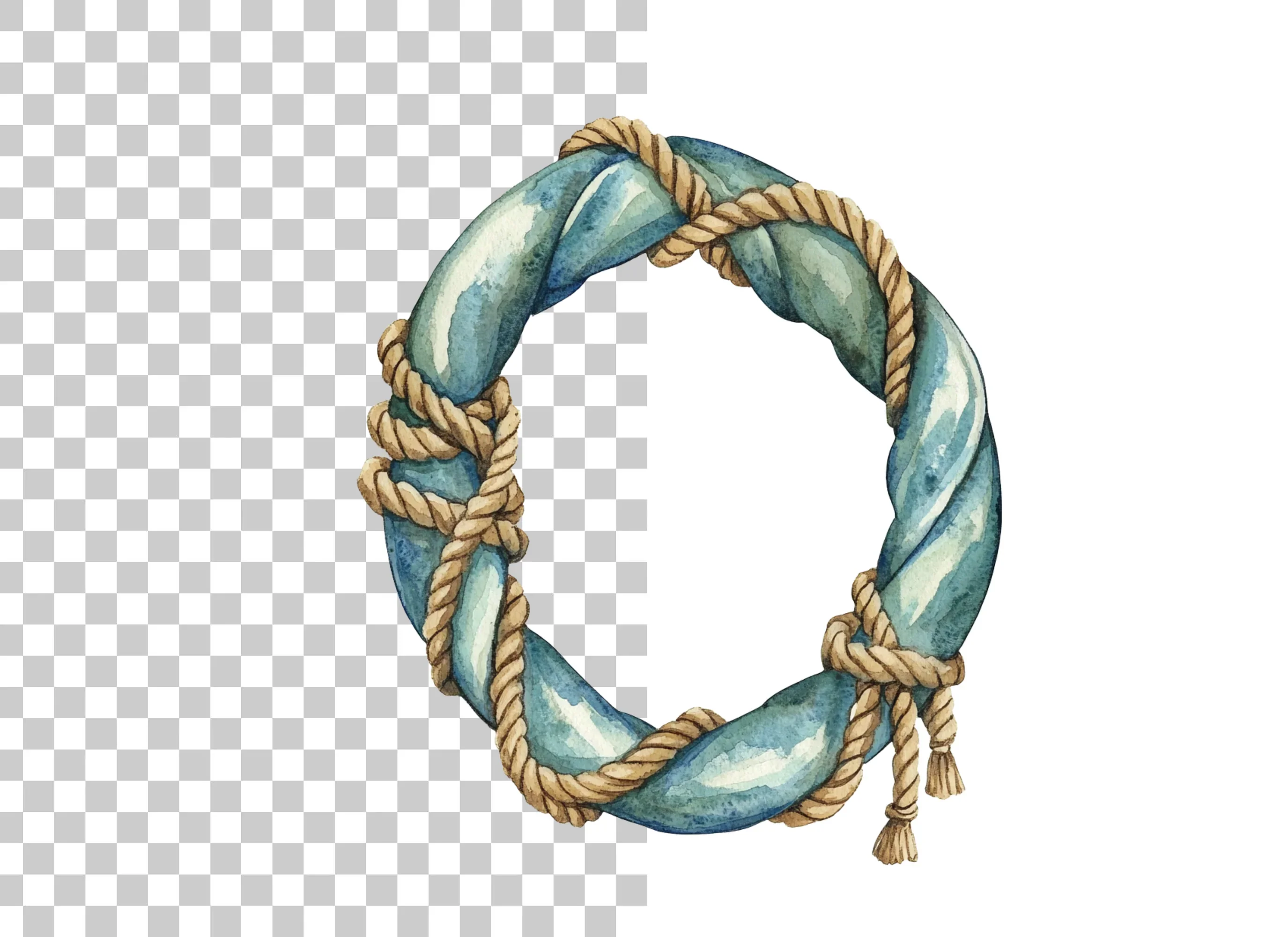 Nautical Rope Wreath Clipart Bundle - Image 2
