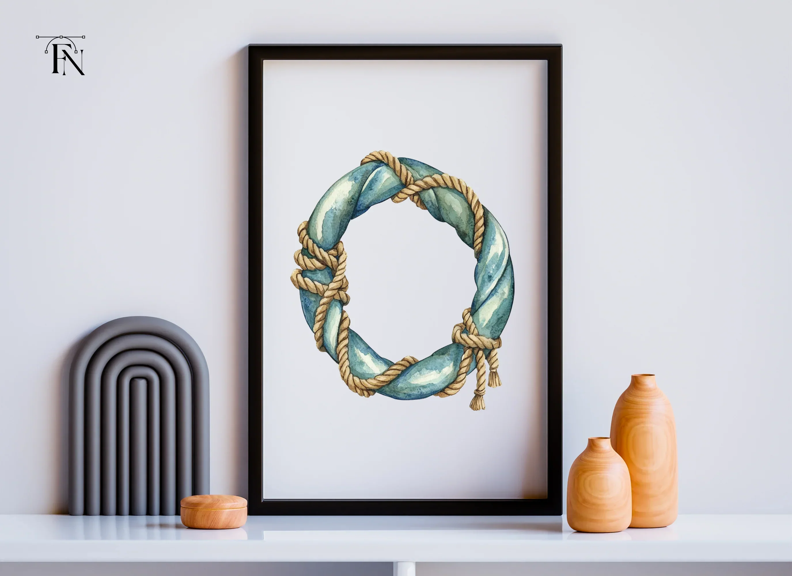 Nautical Rope Wreath Clipart Bundle - Image 6