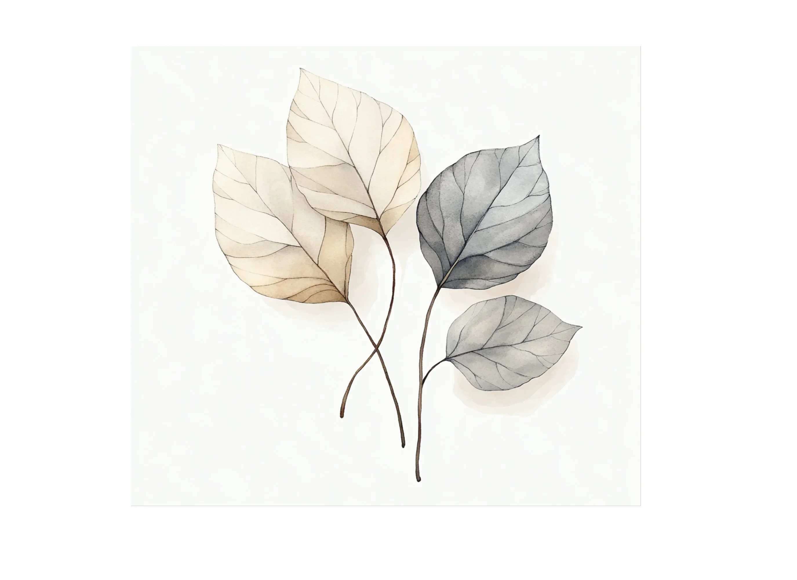Neutral Leaves Clipart Bundle - Image 3