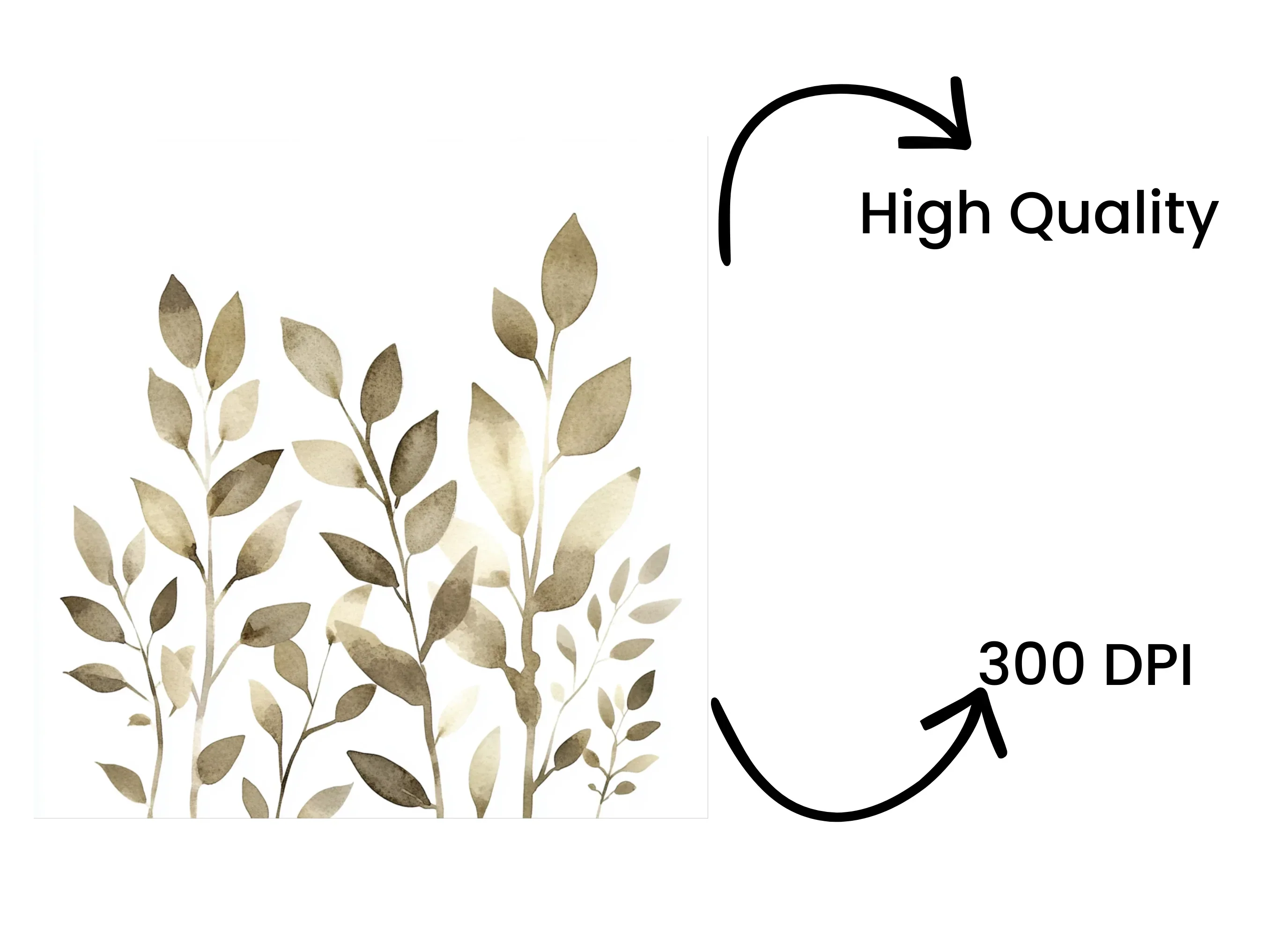 Neutral Tone Botanical Leaf Clipart Bundle - Image 4