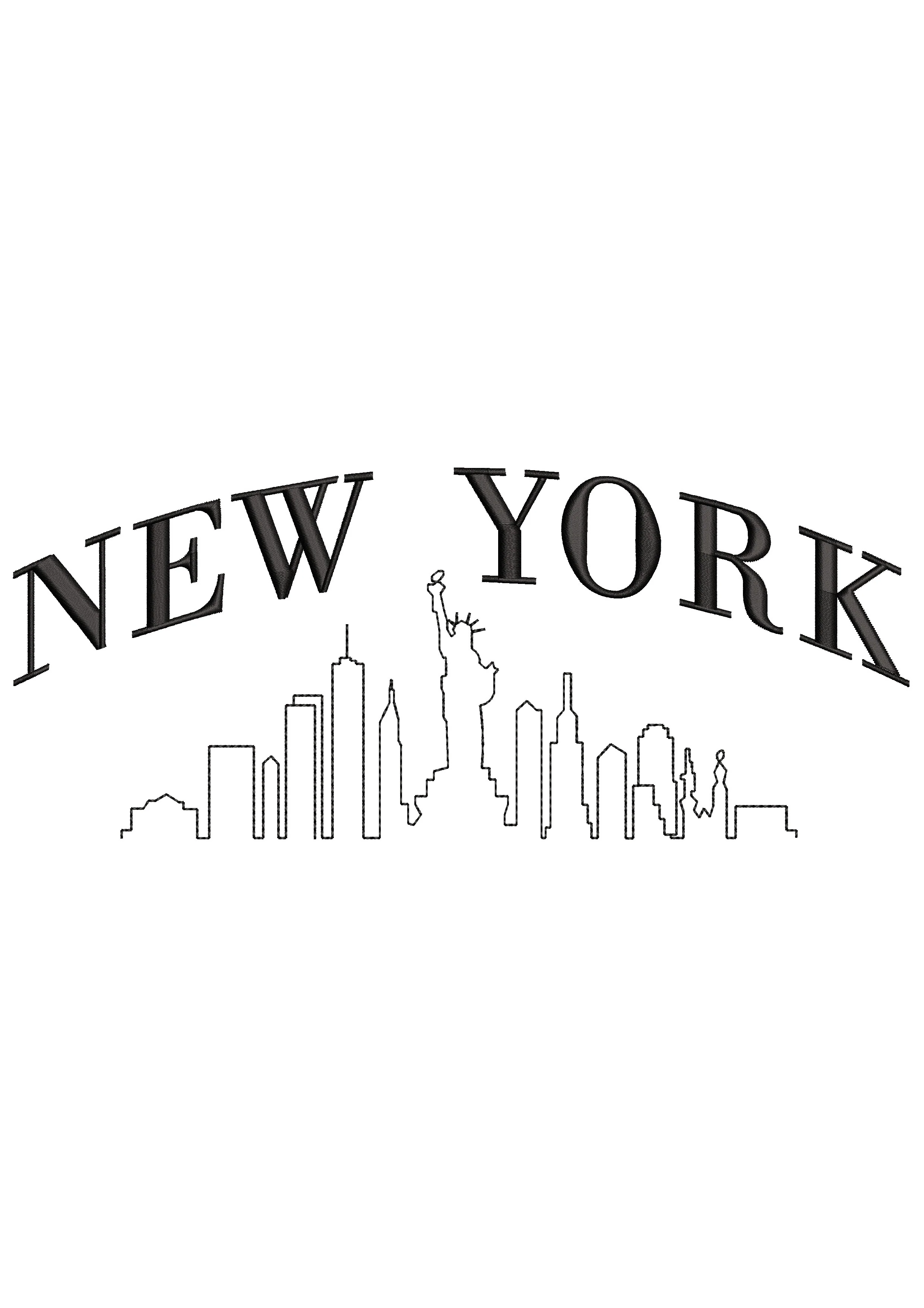 New York Embroidery Design