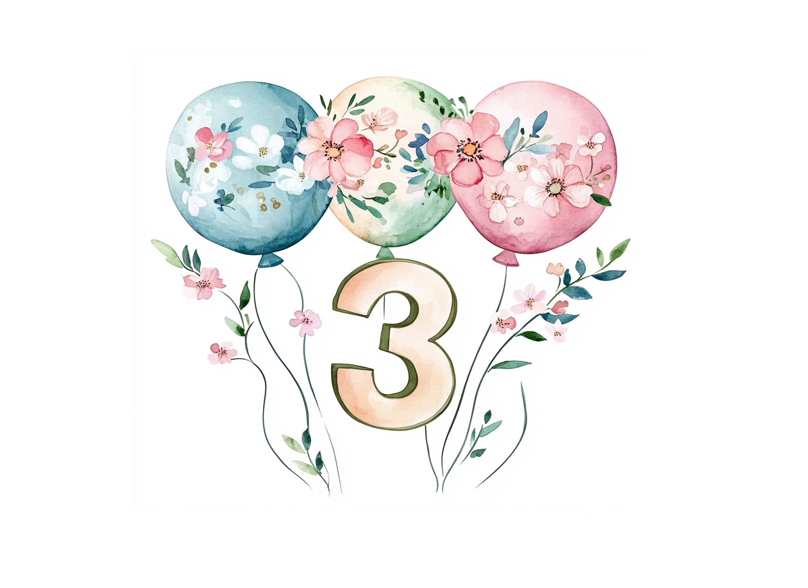 Number Balloons Clipart Bundle - Image 3