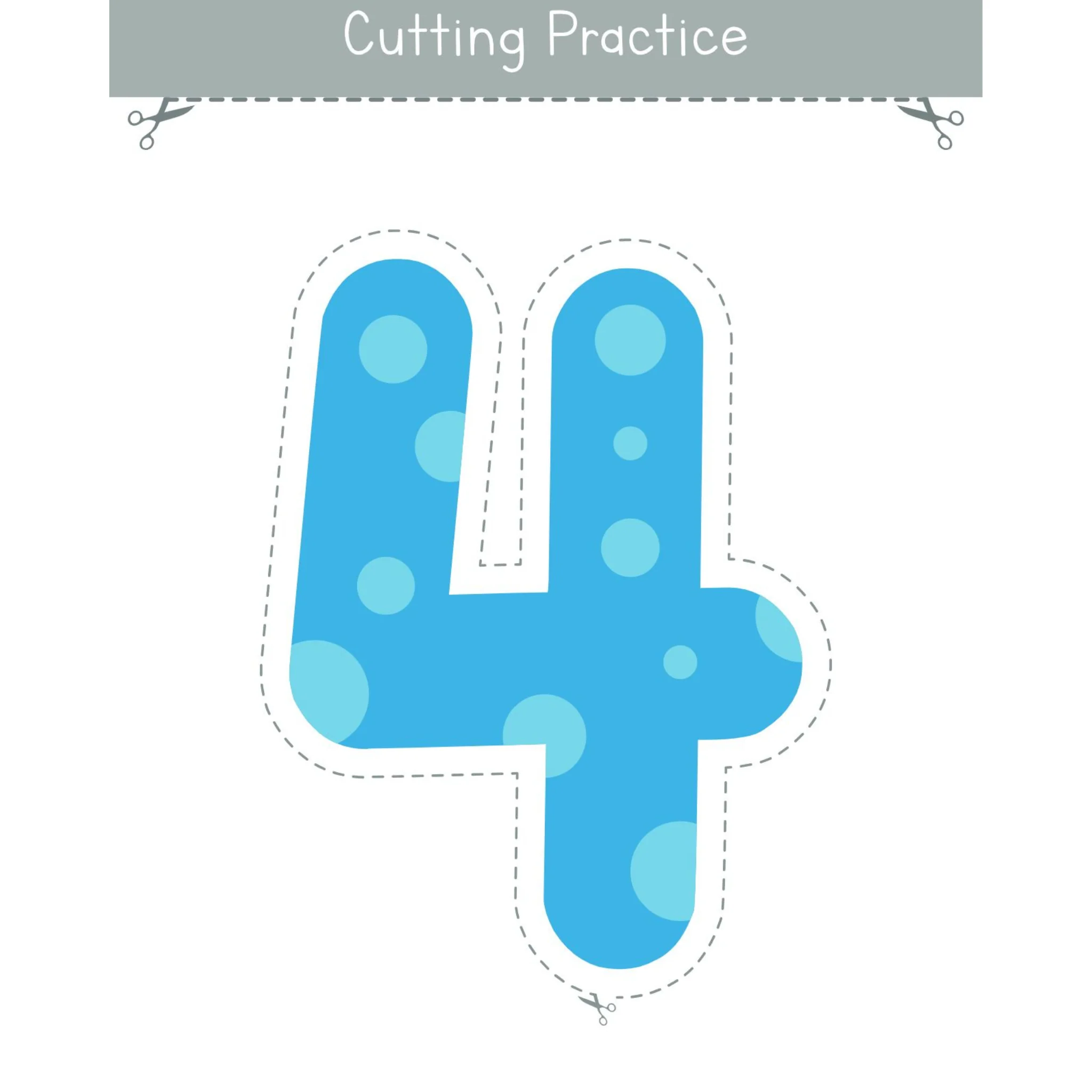 Numbers 0 to 10 Cutting Practice Worksheets - Image 3
