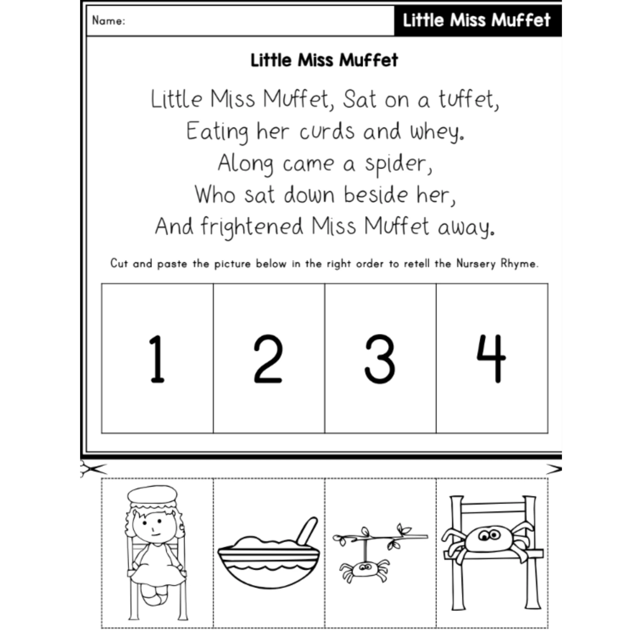Nursery Rhymes Story Retelling Worksheets - Image 2