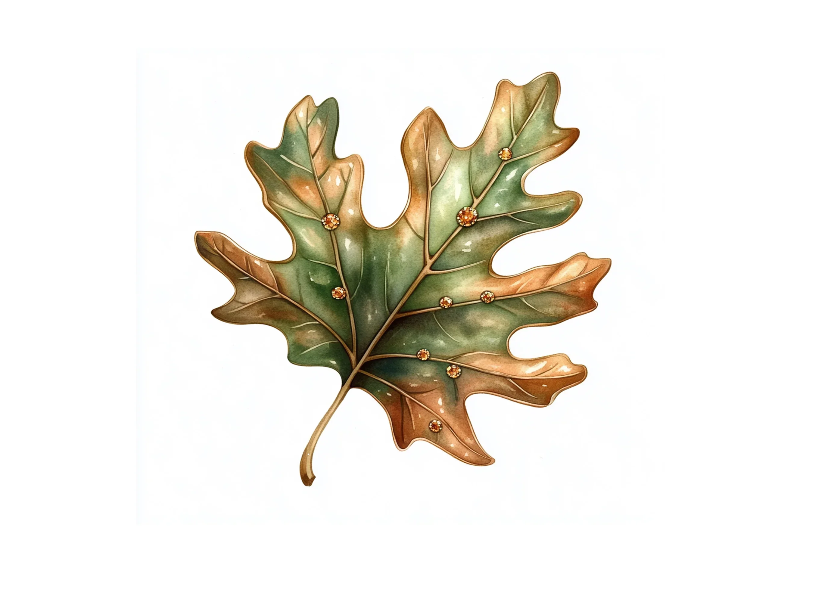 Oak Leaves Clipart Bundle - Image 3