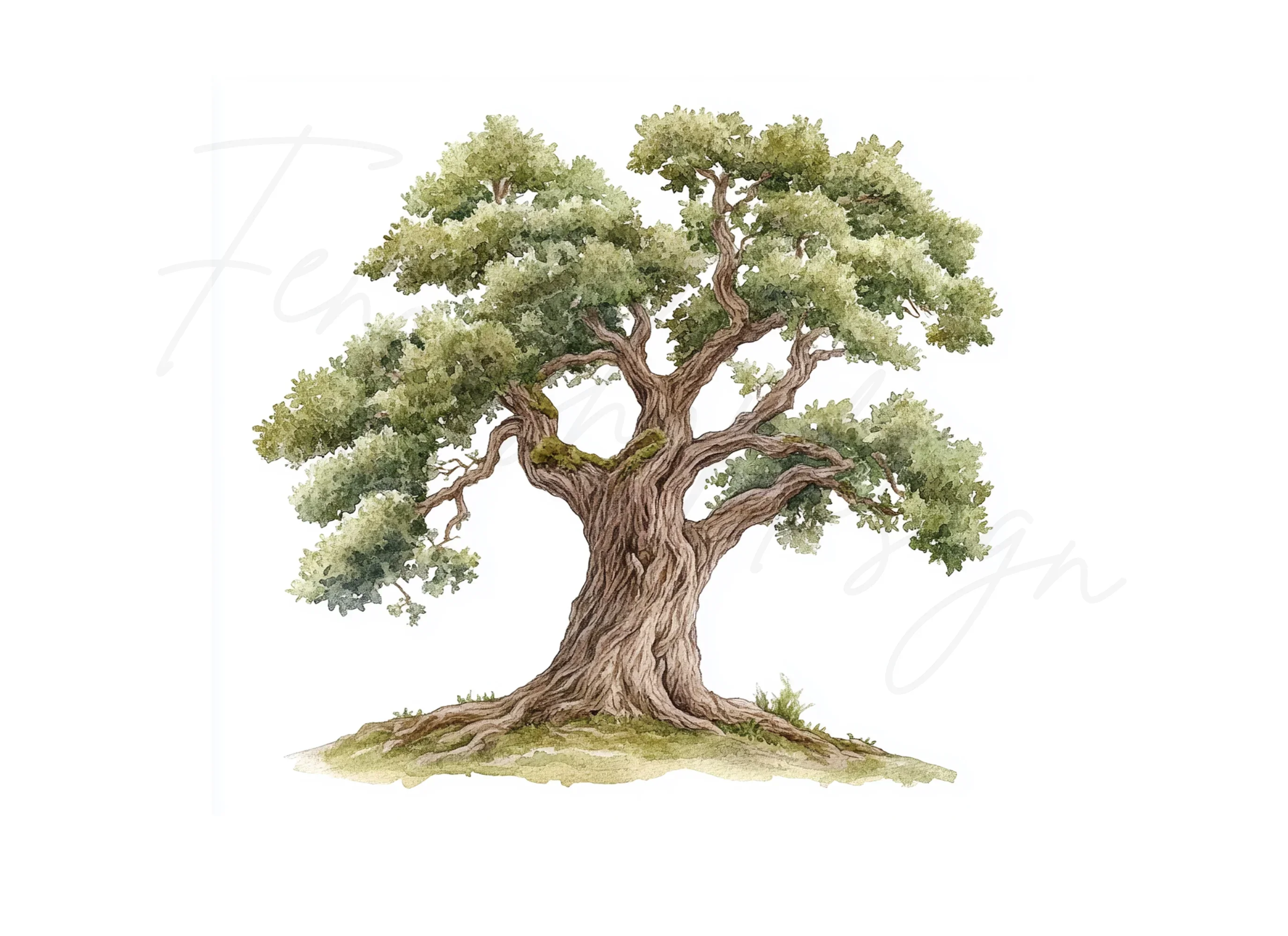 Oak Tree Clipart Bundle - Image 3