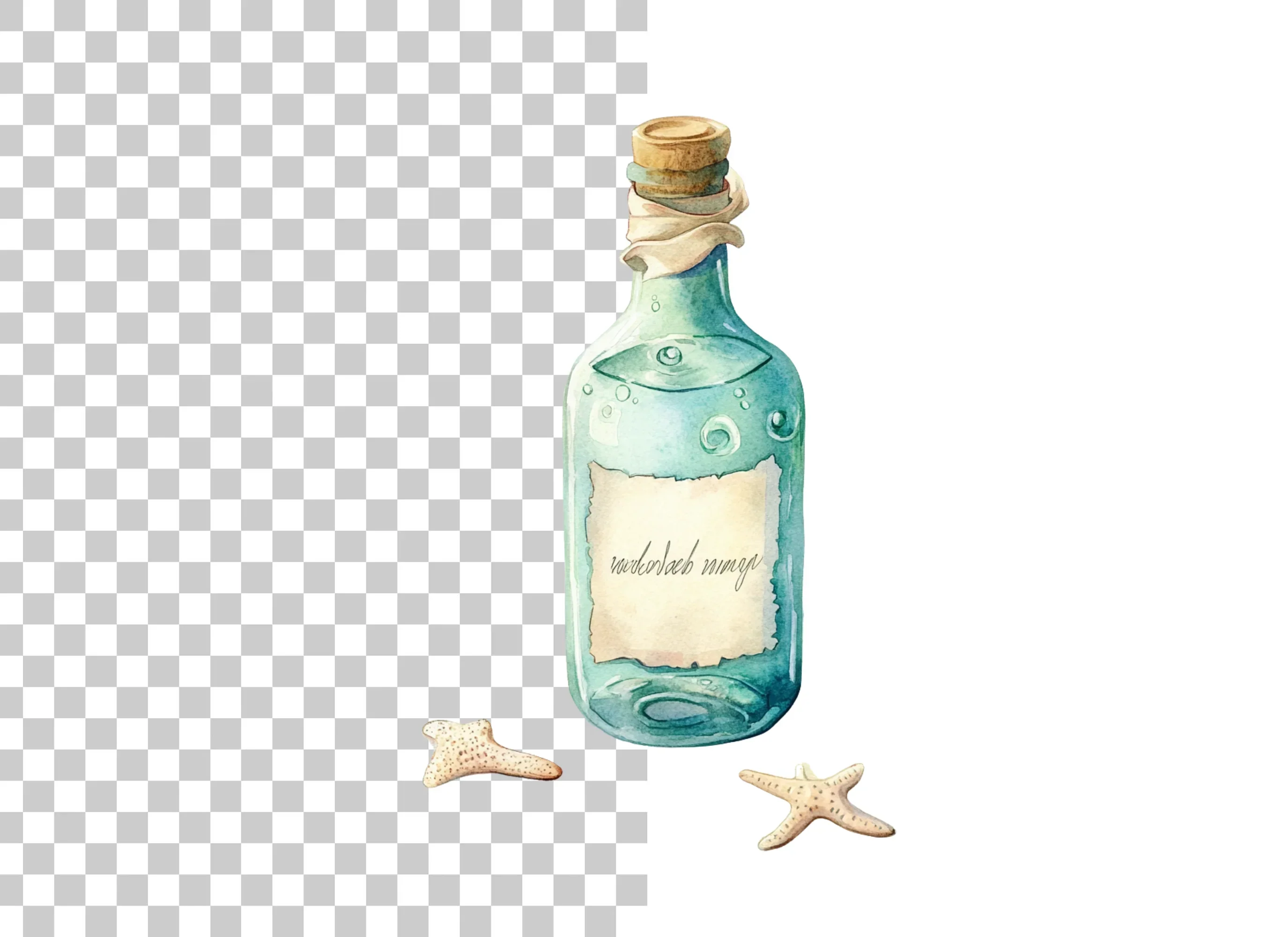 Ocean Message in a Bottle Clipart Bundle - Image 2