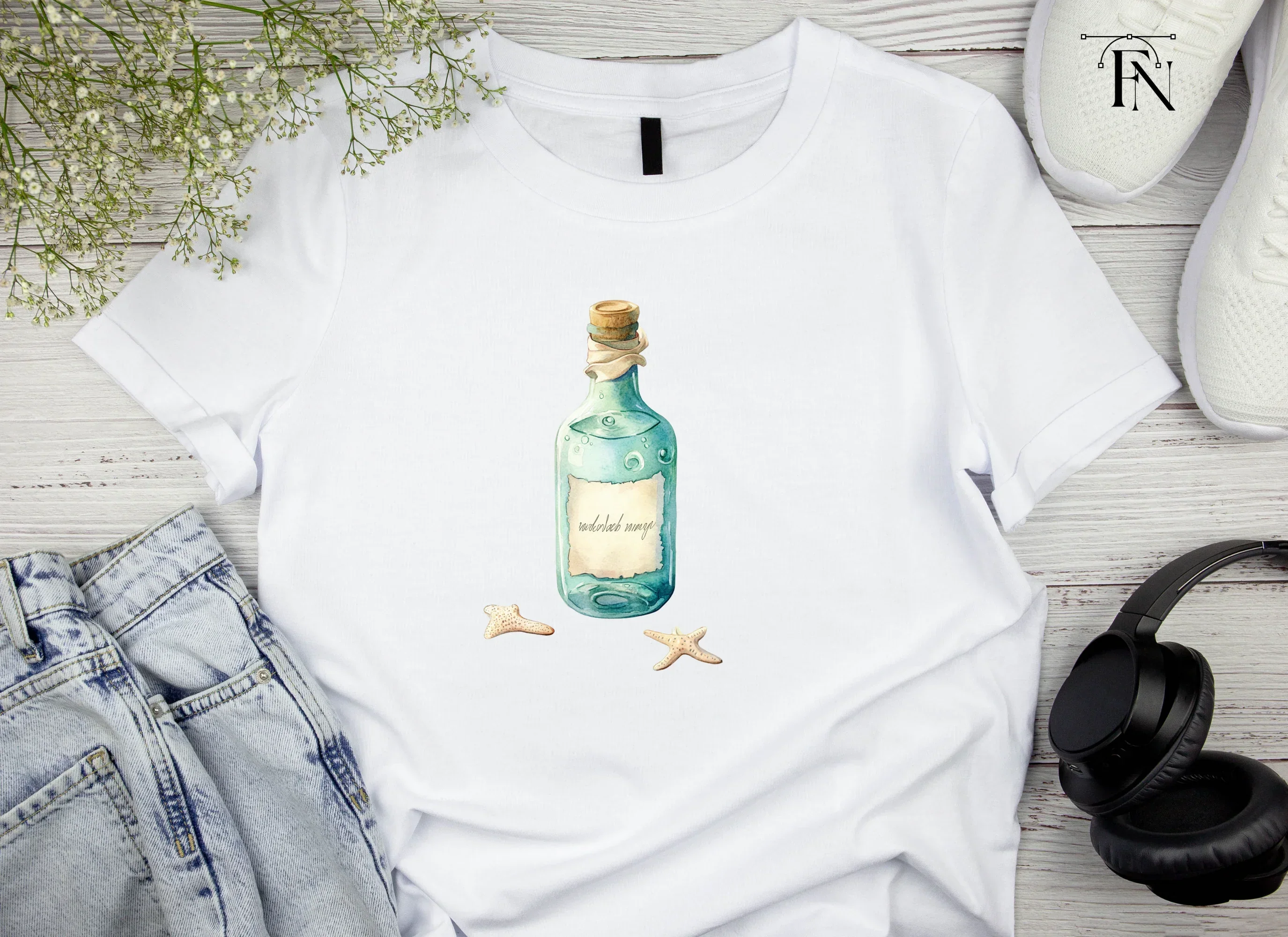 Ocean Message in a Bottle Clipart Bundle - Image 3