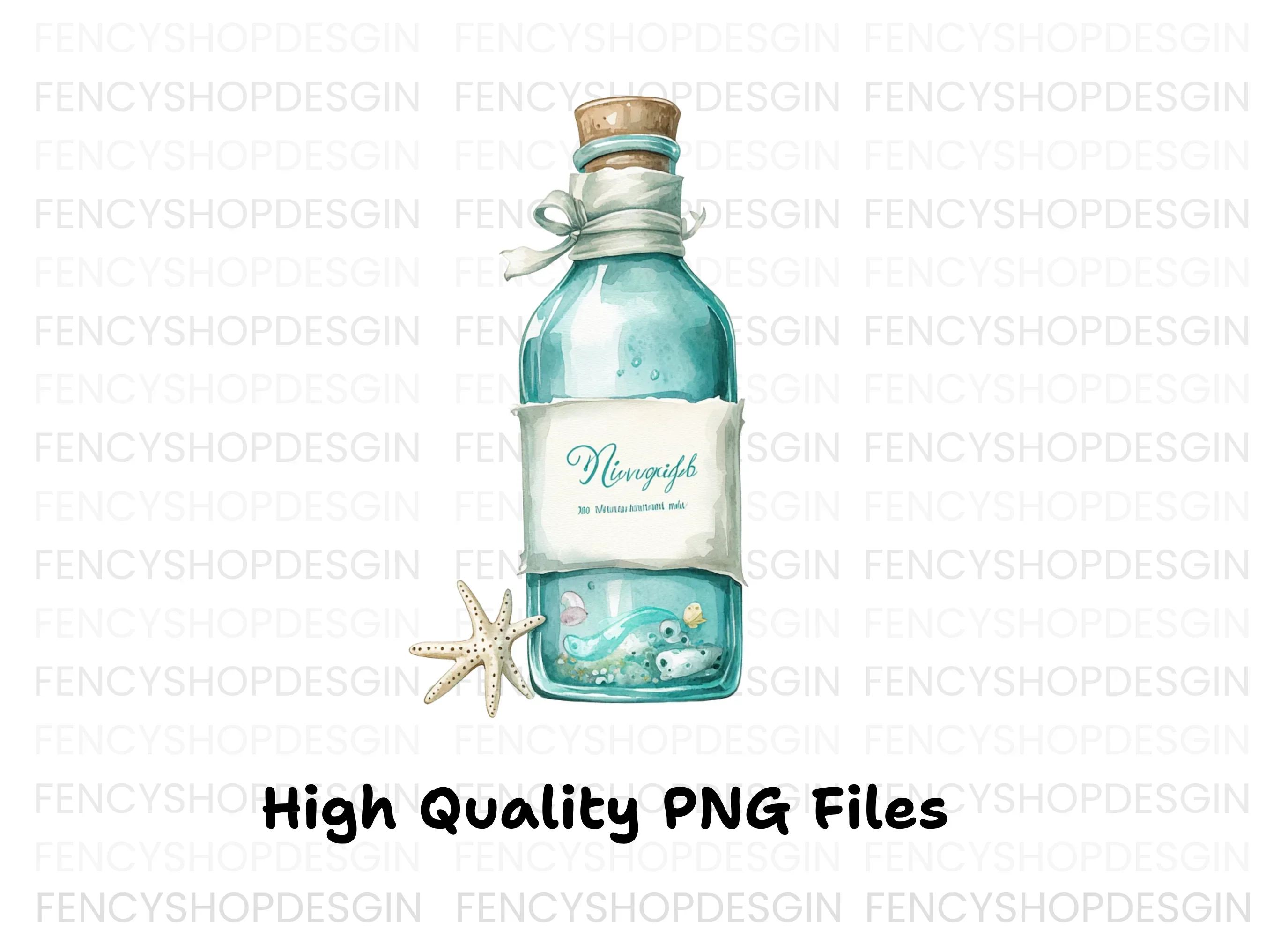 Ocean Message in a Bottle Clipart Bundle - Image 5