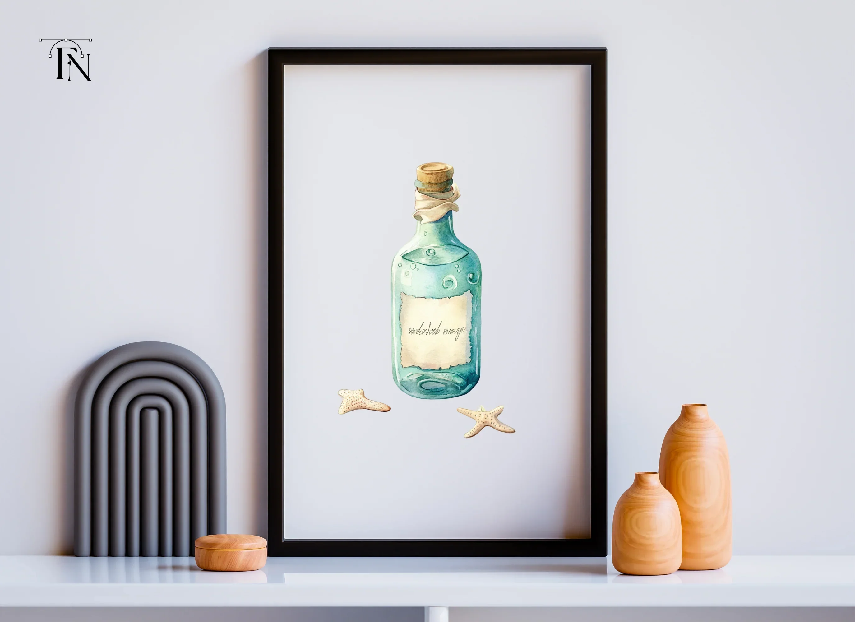 Ocean Message in a Bottle Clipart Bundle - Image 6