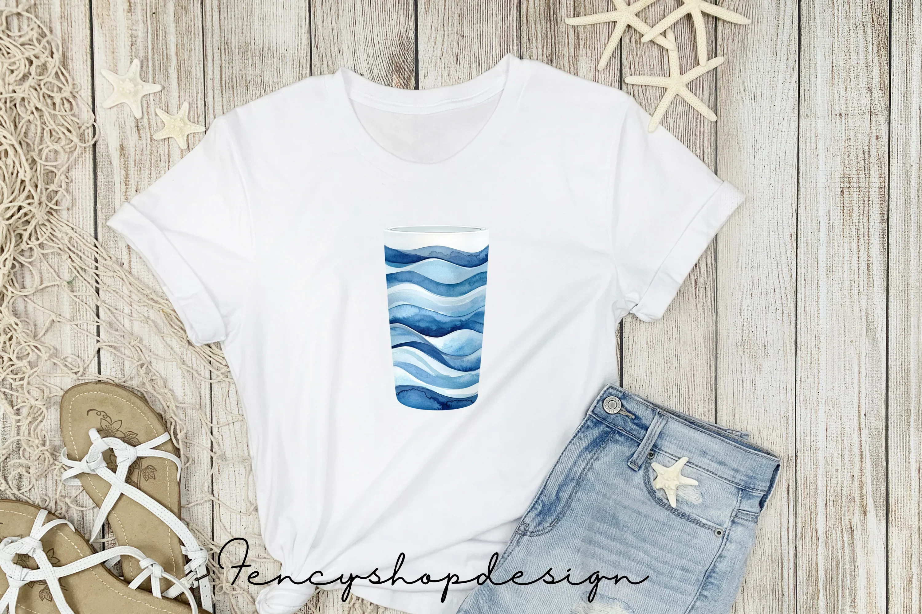 Ocean Wave Tumbler Clipart Bundle - Image 5