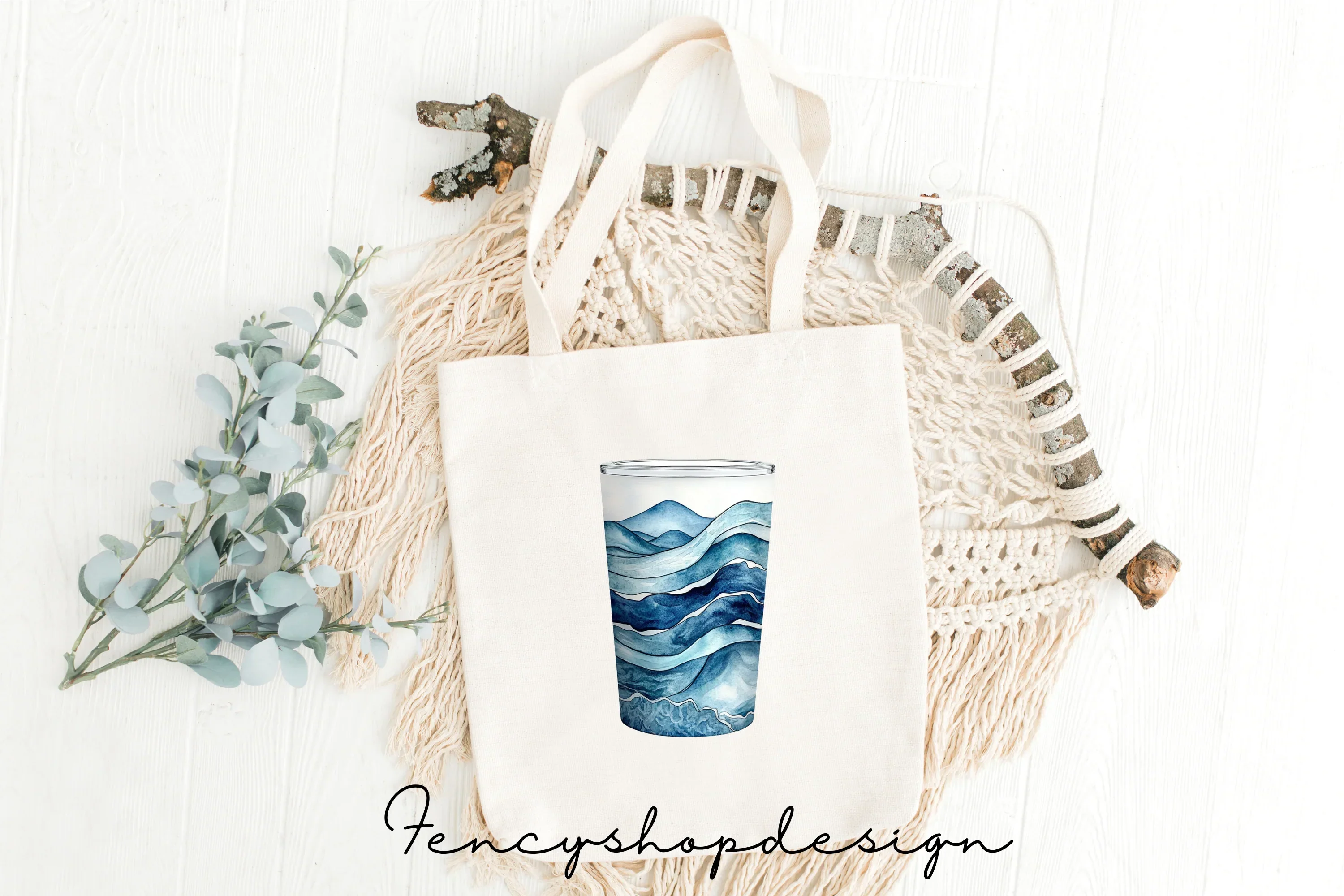 Ocean Wave Tumbler Clipart Bundle - Image 8