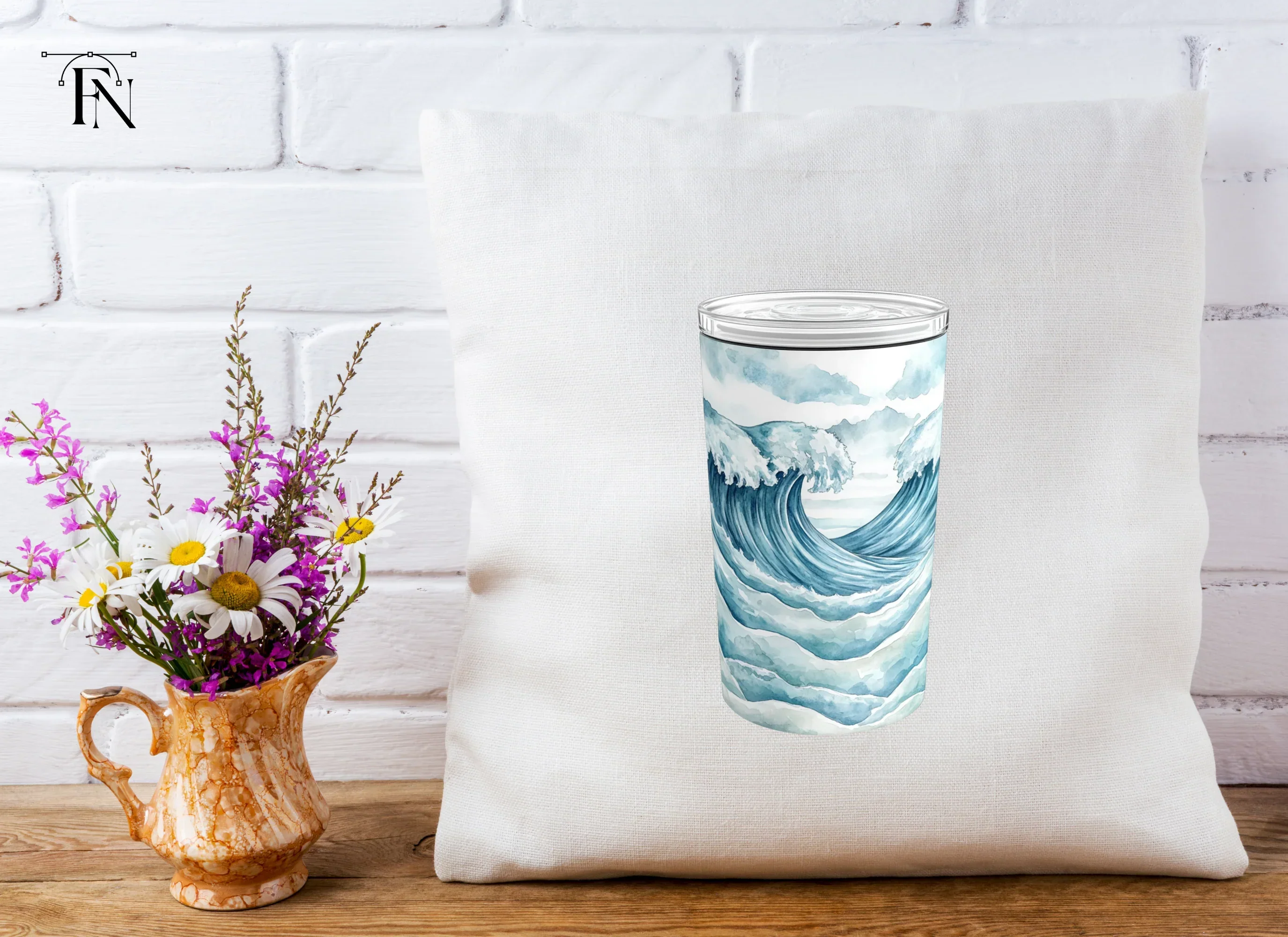 Ocean Wave Tumbler Clipart Bundle - Image 3
