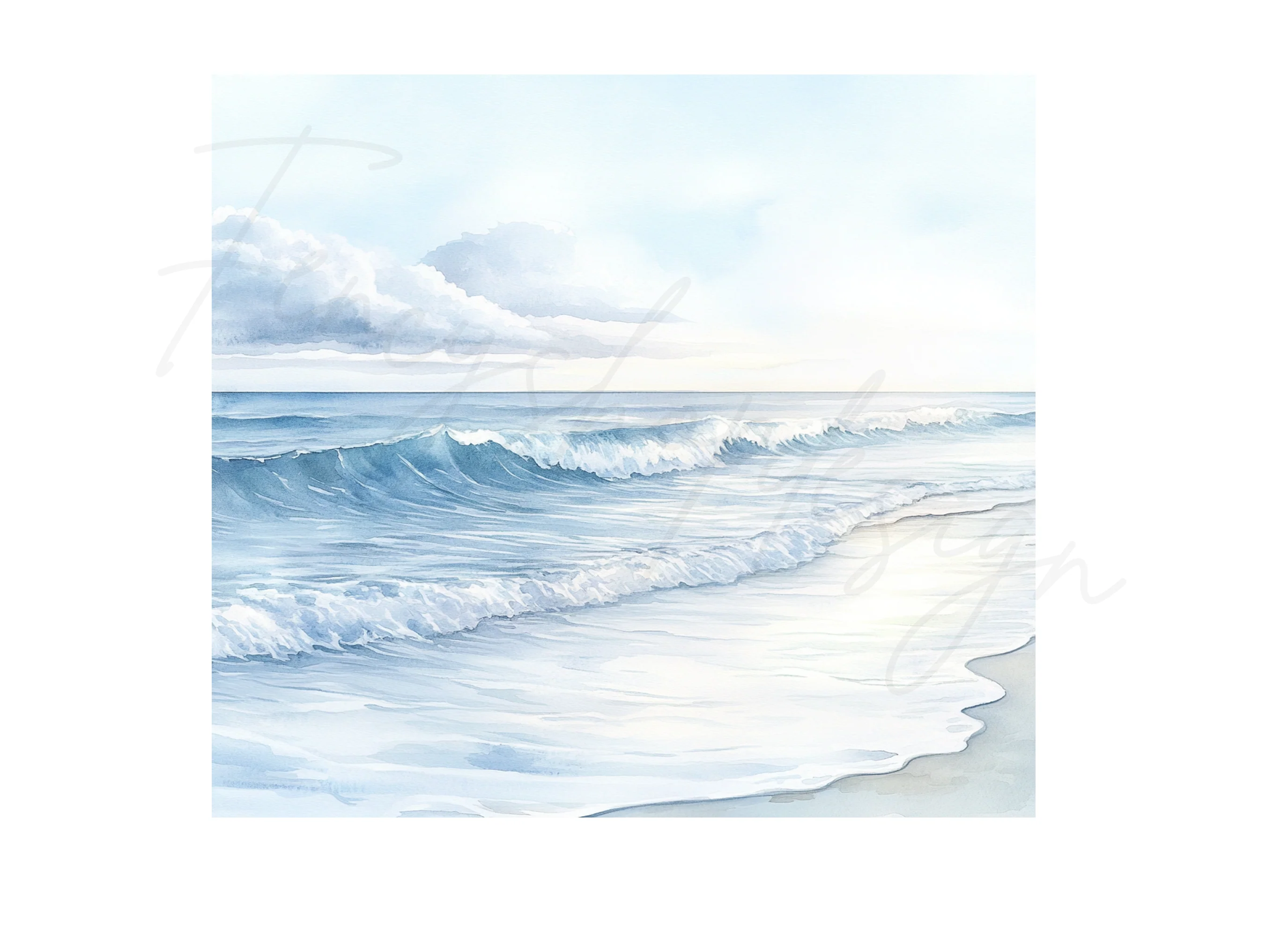Ocean Waves Beach Clipart Bundle - Image 3