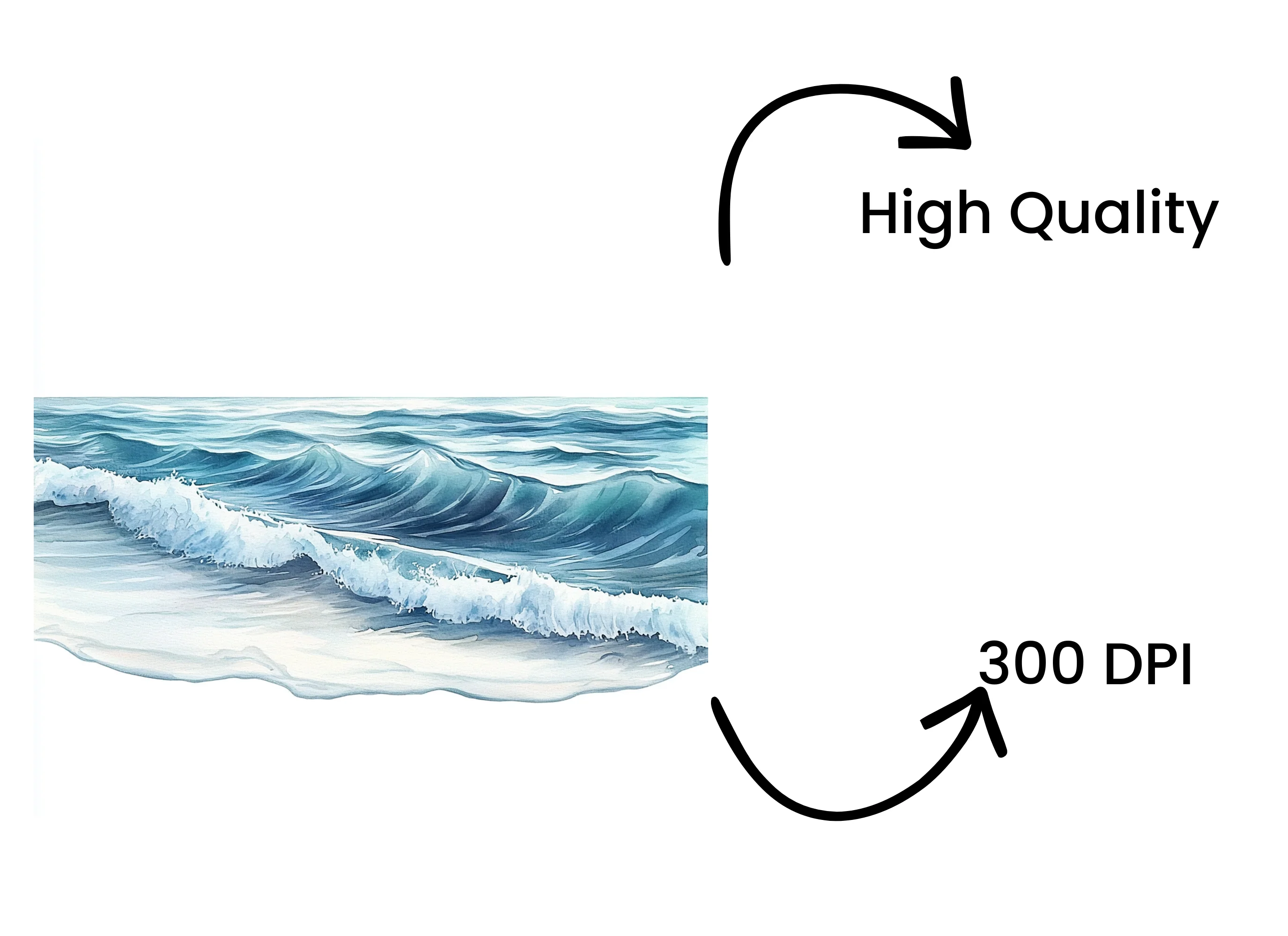 Ocean Waves Beach Clipart Bundle - Image 4