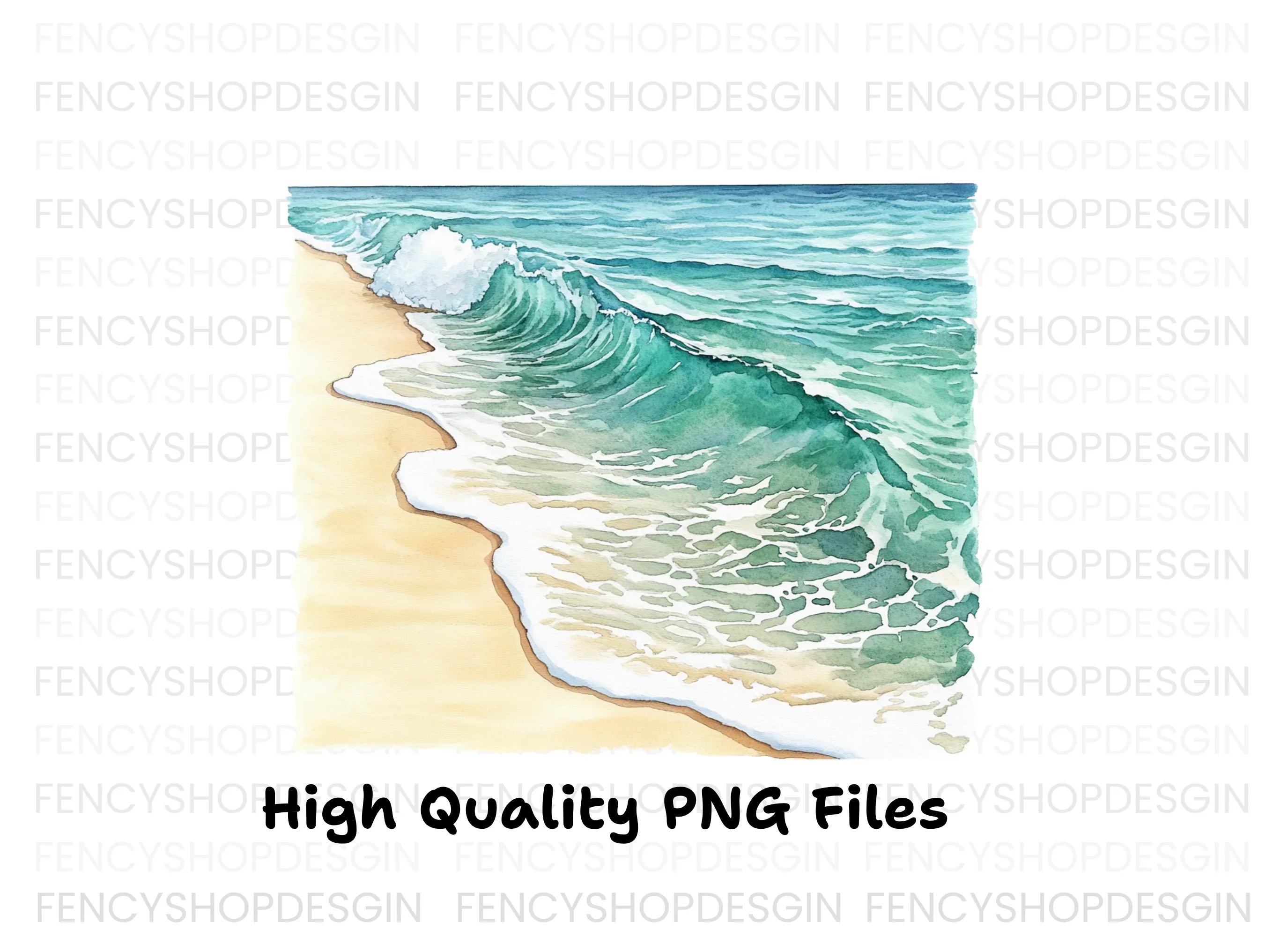Ocean Waves Beach Clipart Bundle - Image 2