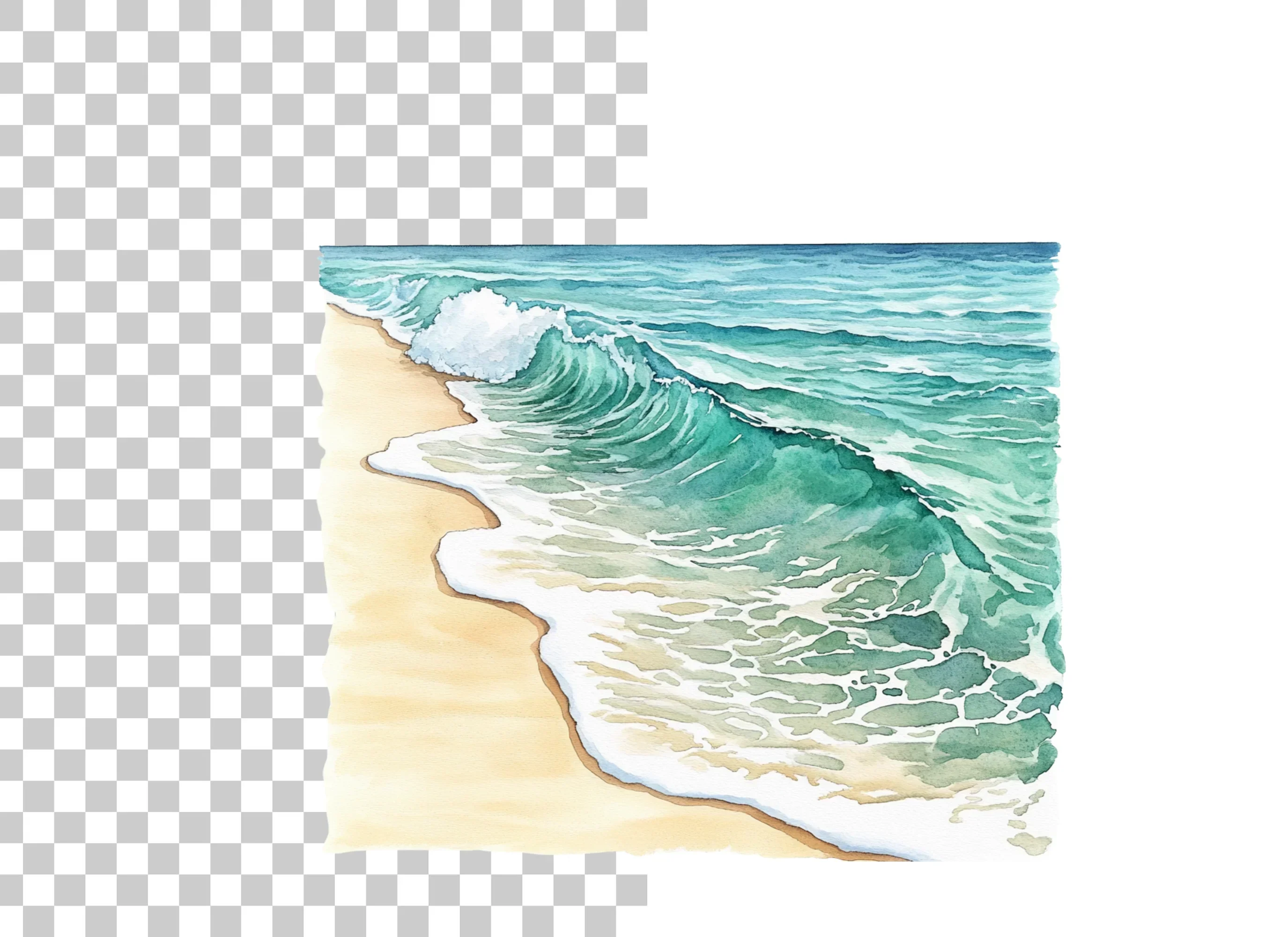 Ocean Waves Beach Clipart Bundle - Image 3