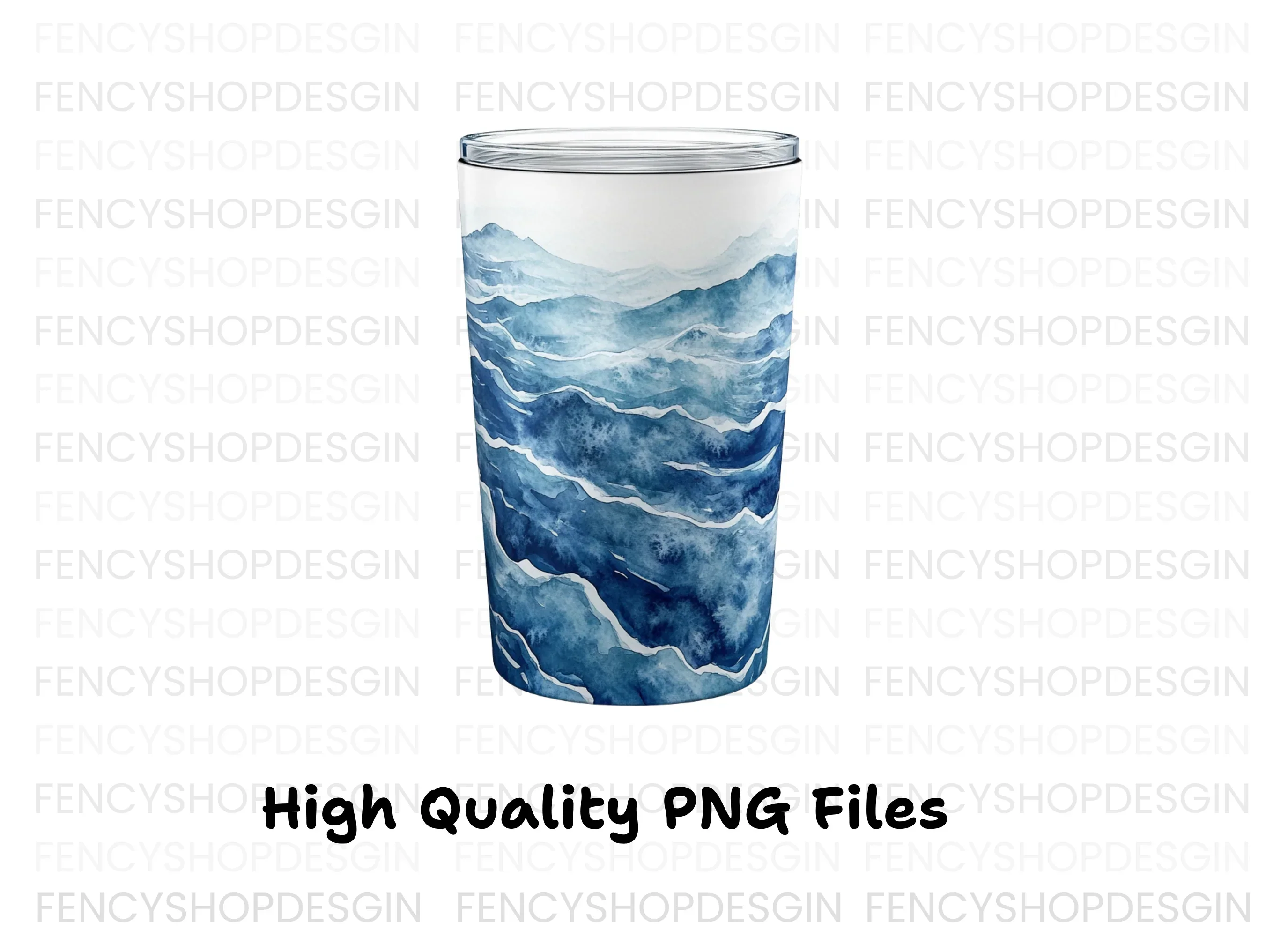 Ocean Waves Tumbler Clipart Bundle - Image 3