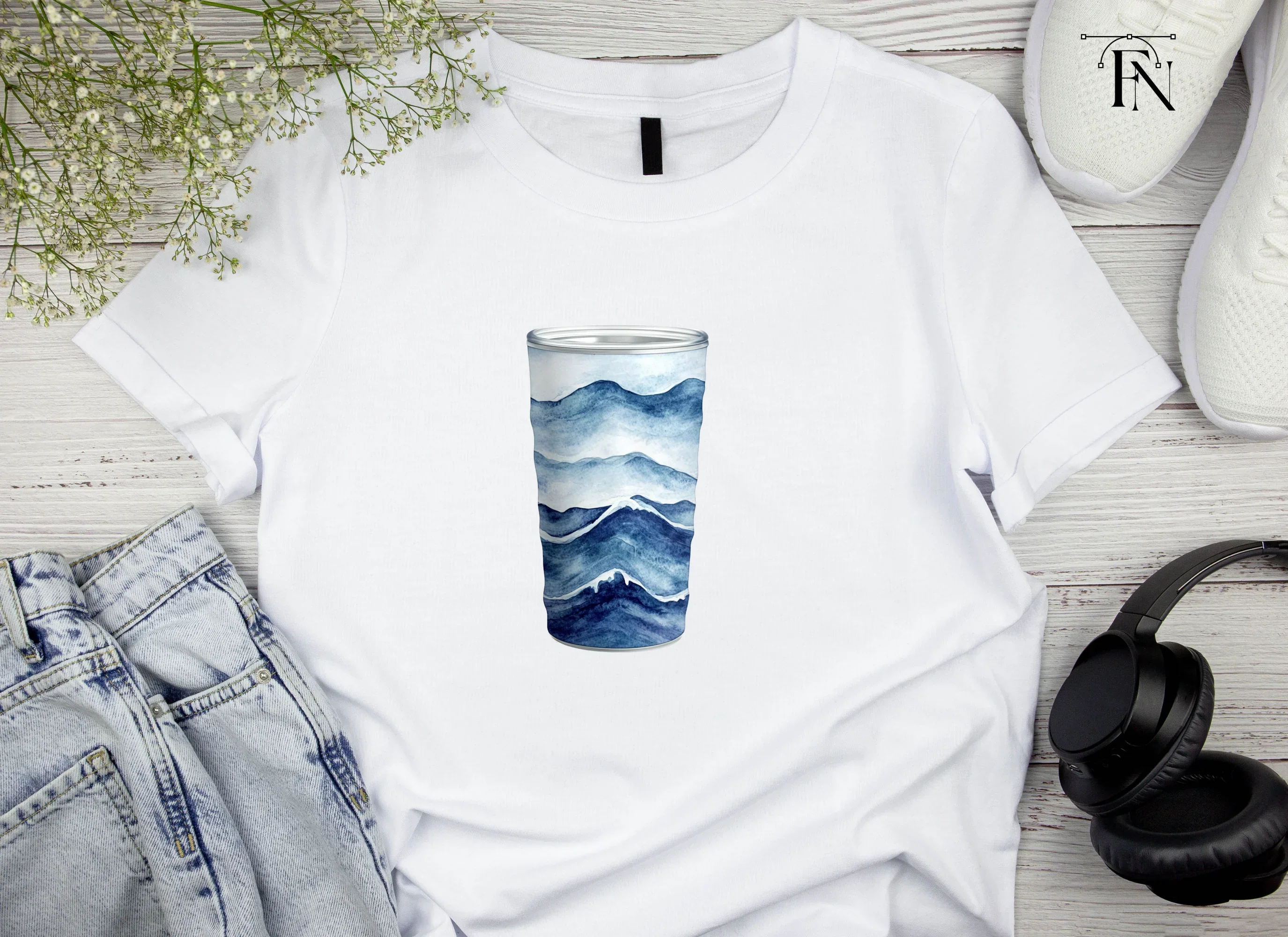 Ocean Waves Tumbler Clipart Bundle - Image 4