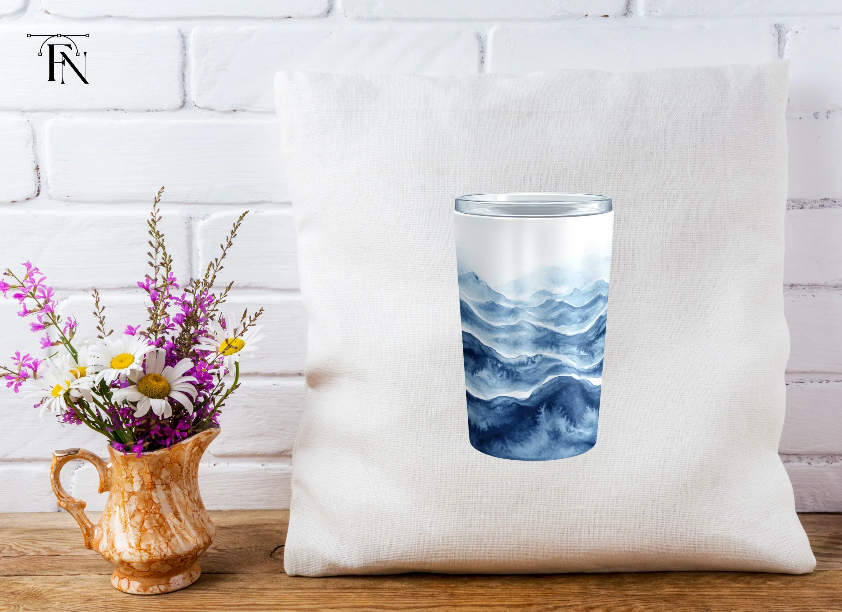 Ocean Waves Tumbler Clipart Bundle - Image 5