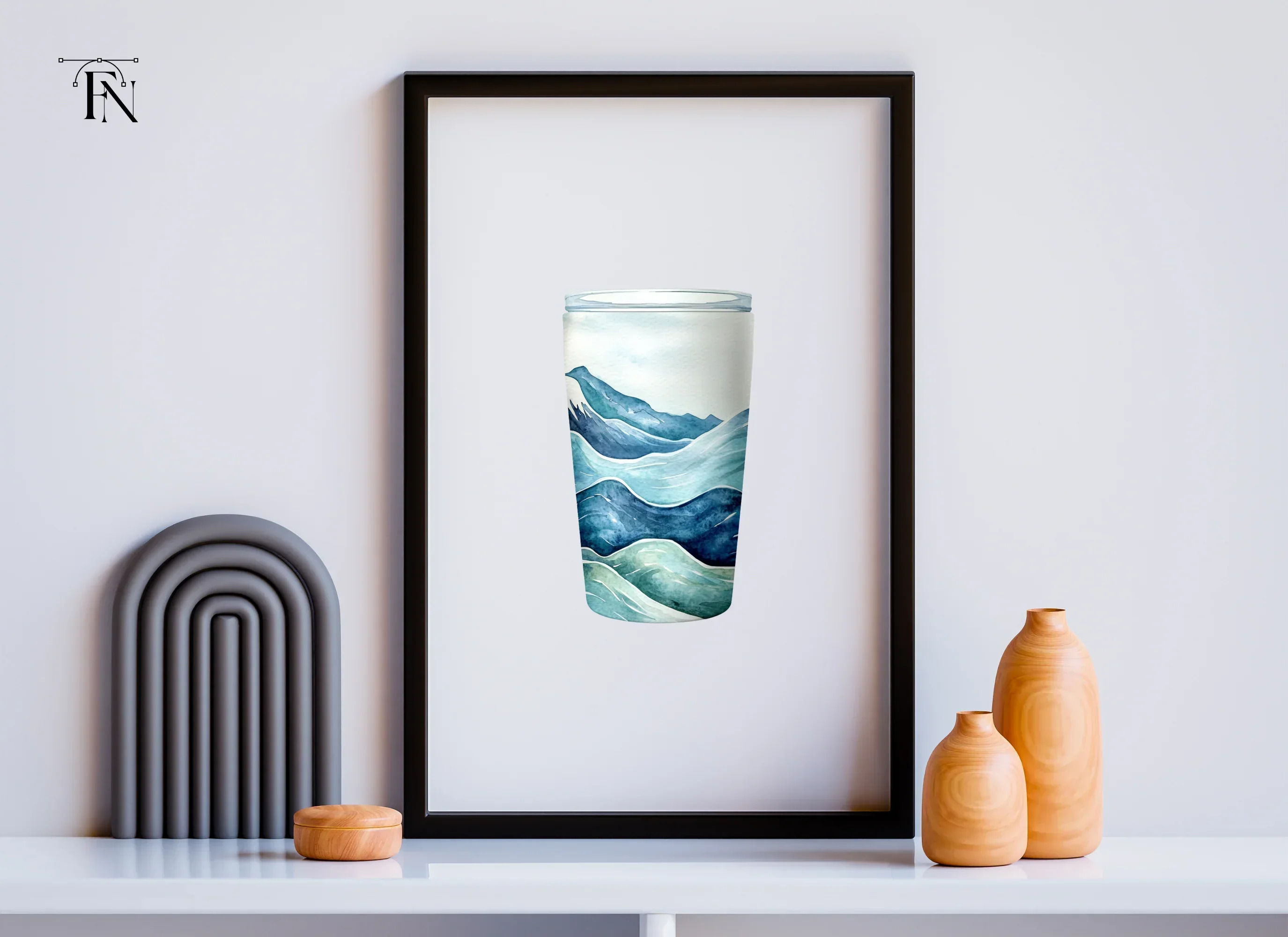 Ocean Waves Tumbler Clipart Bundle - Image 4