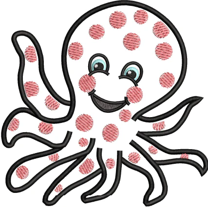 Octopus Embroidery Design